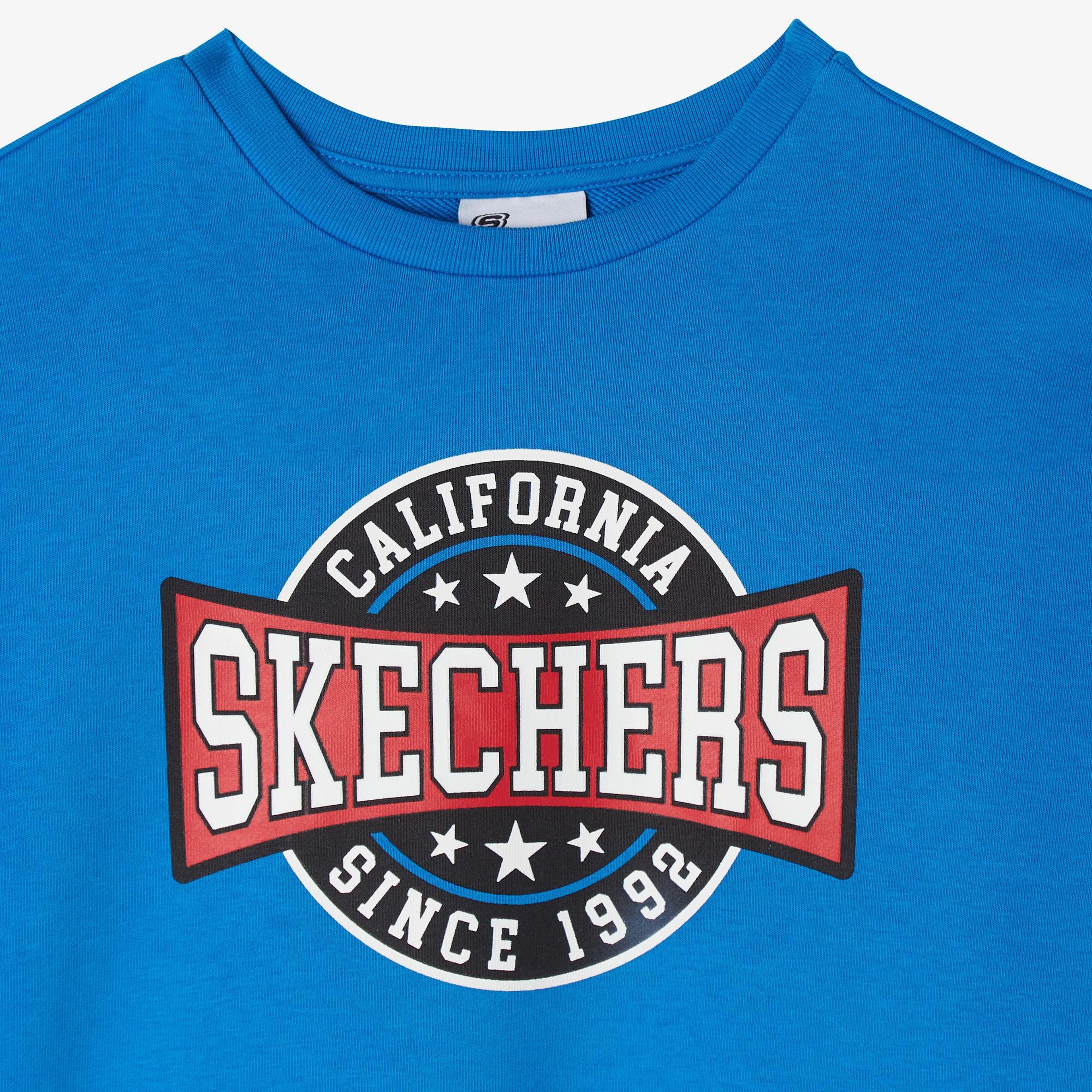 Skechers Crewneck Çocuk Mavi Sweatshirt