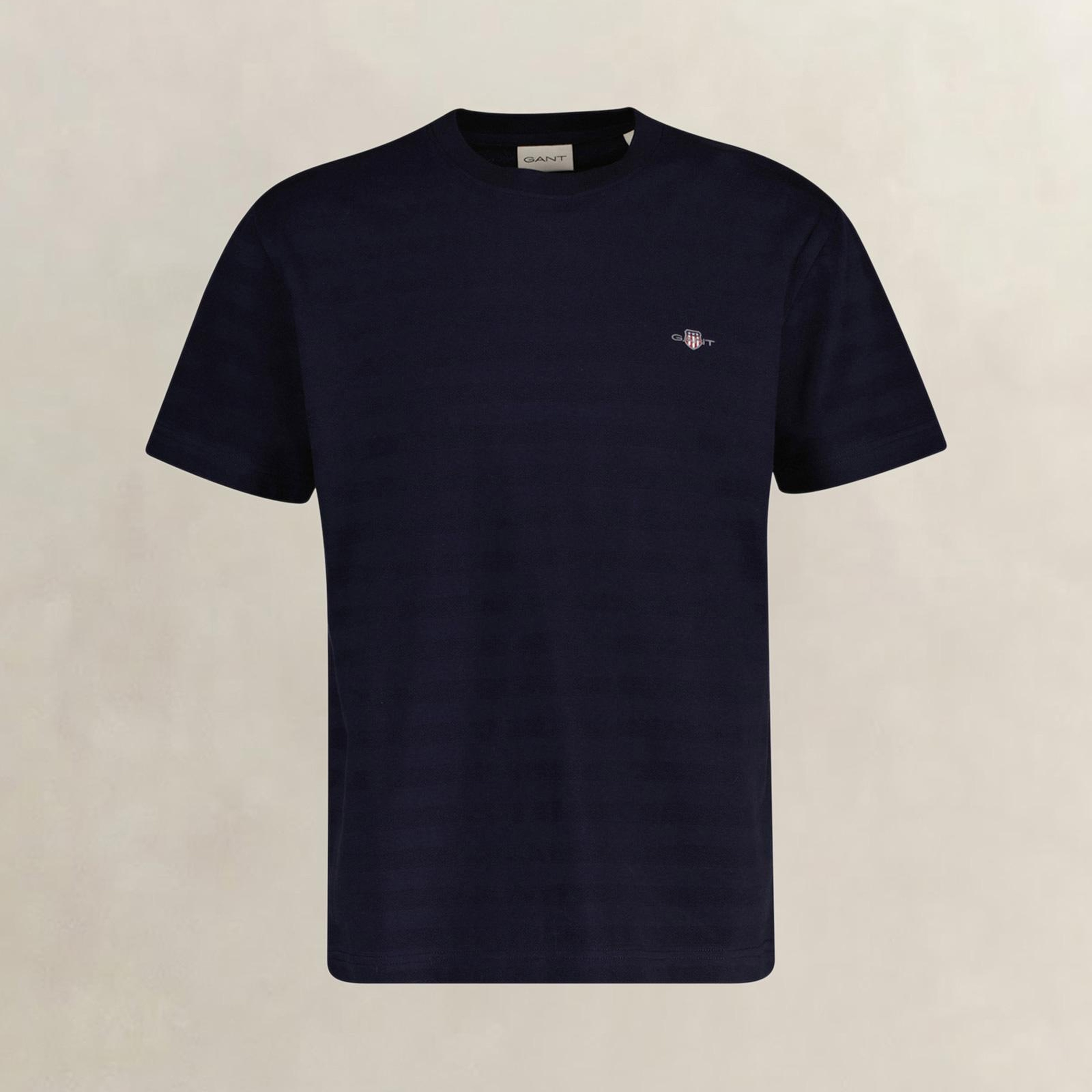 GANT Erkek Lacivert Bisiklet Yaka Regular Fit T-Shirt