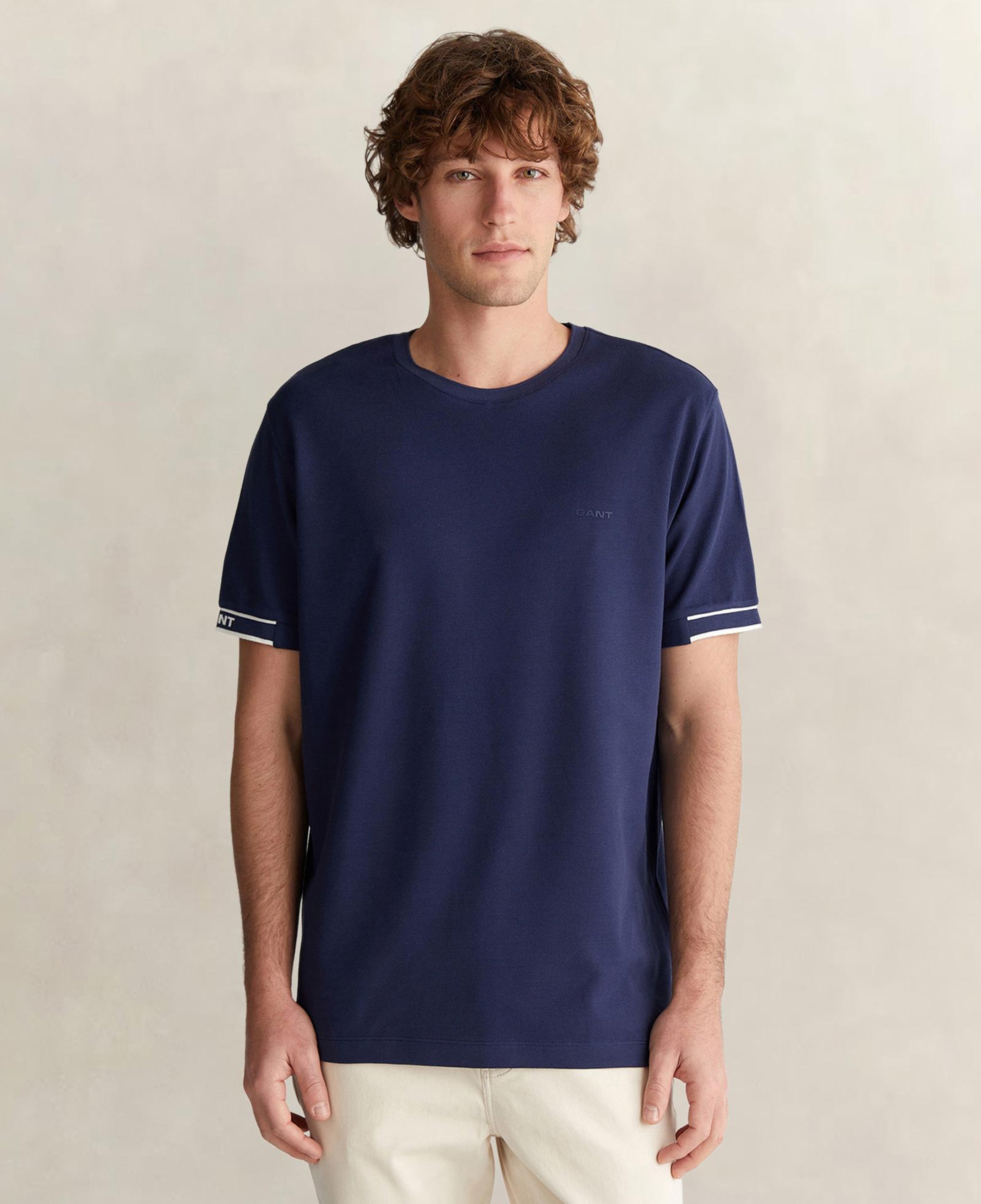 GANT Erkek Lacivert Kısa Kollu T-Shirt
