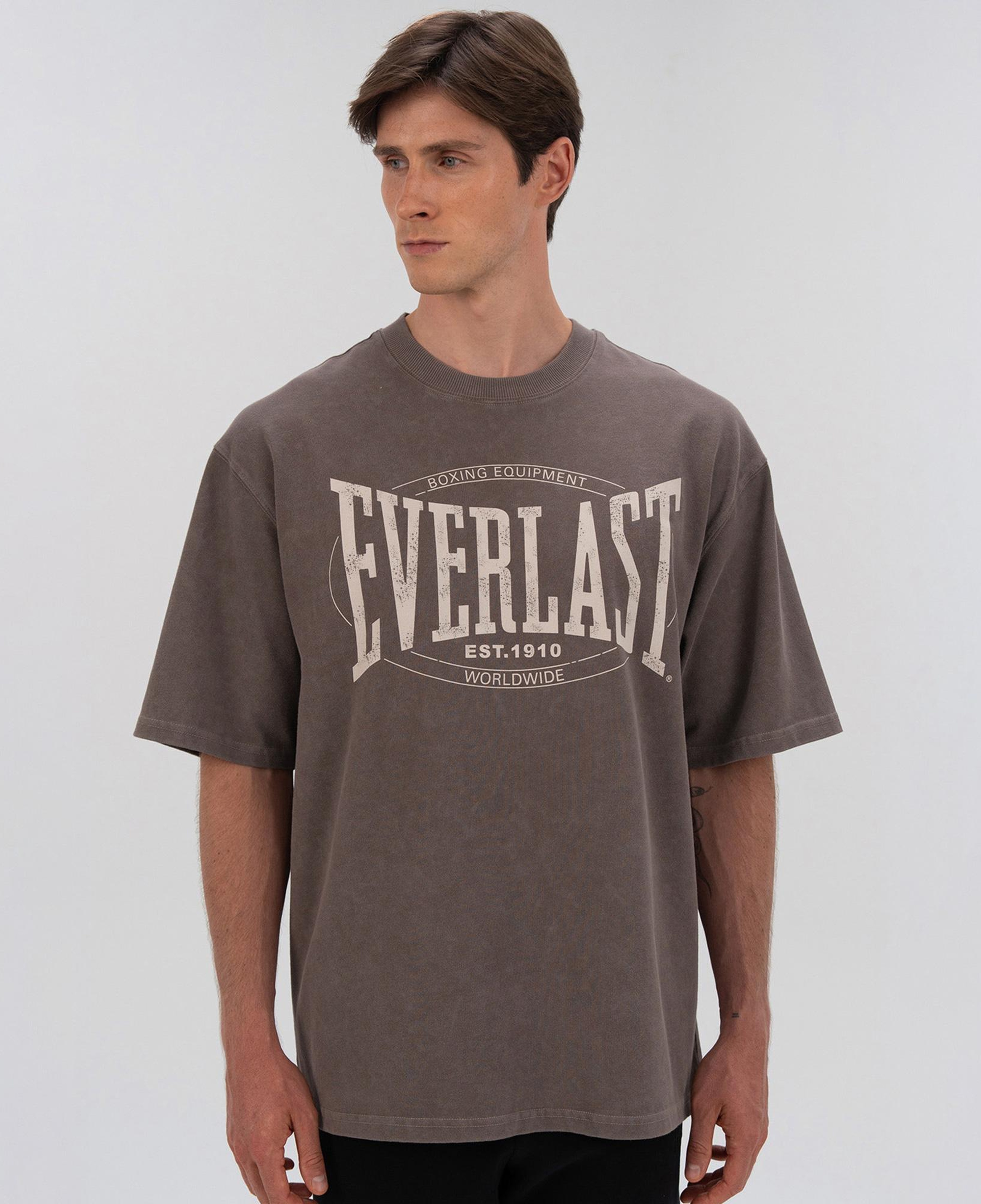 Everlast Authentic Boxing Oversize Erkek Gri T-Shirt