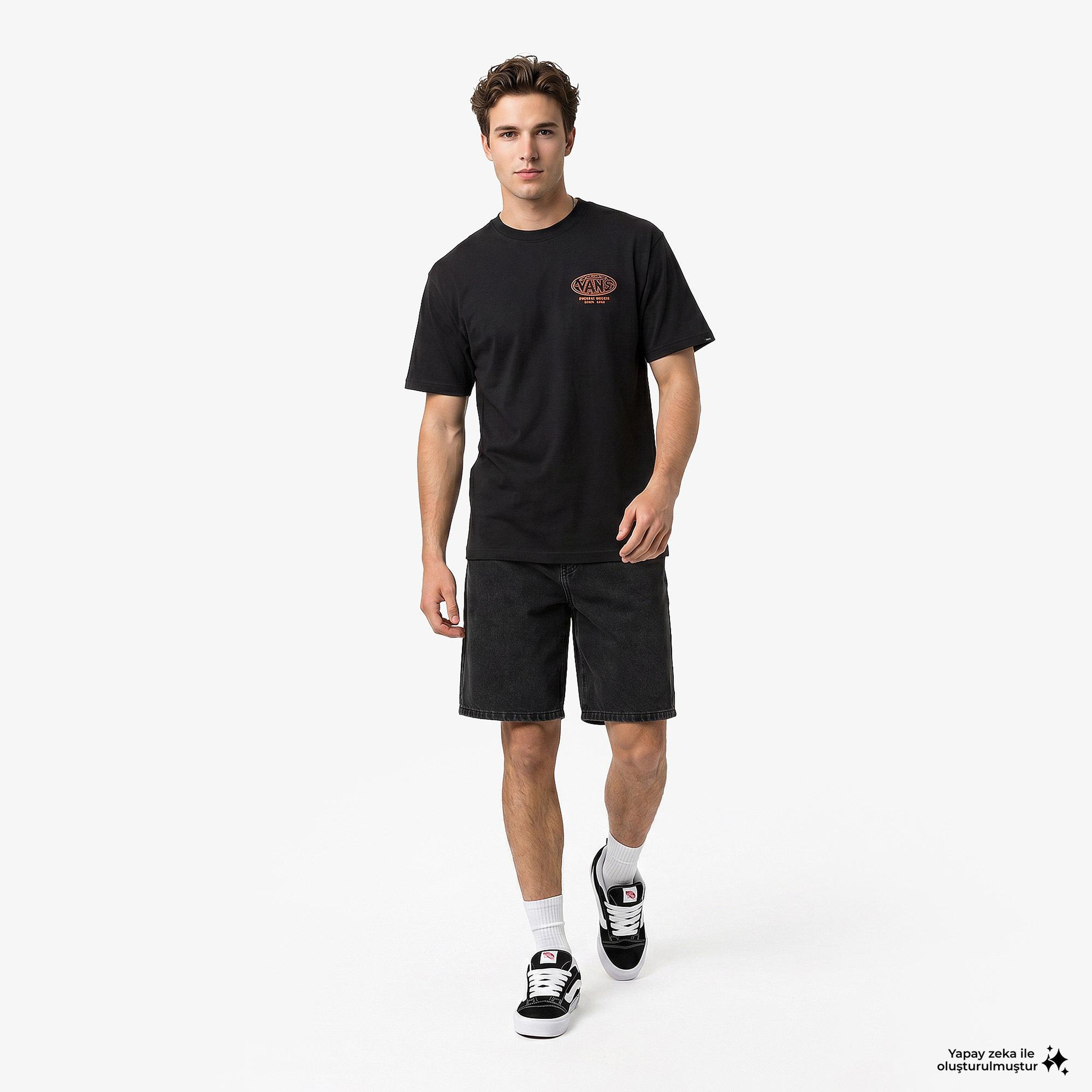 Vans World Tour Loose Erkek Siyah T-Shirt