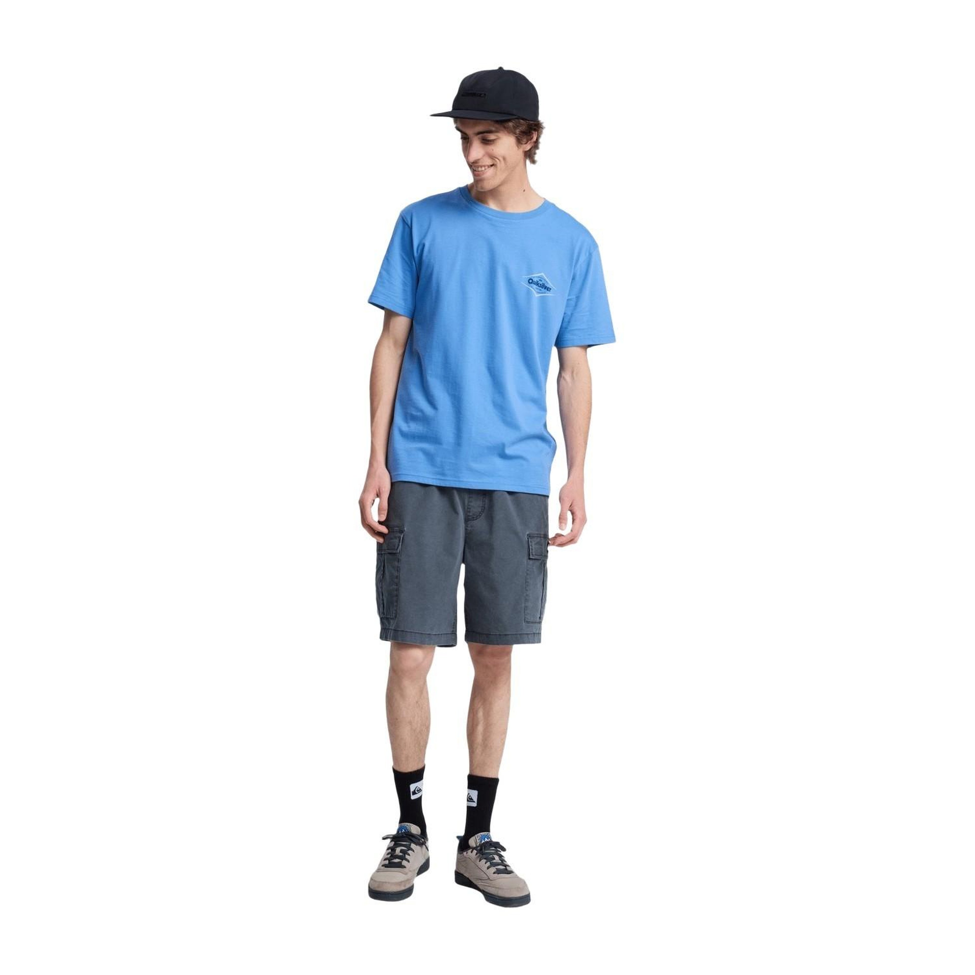 Quiksilver Da Erkek Mavi Tişört