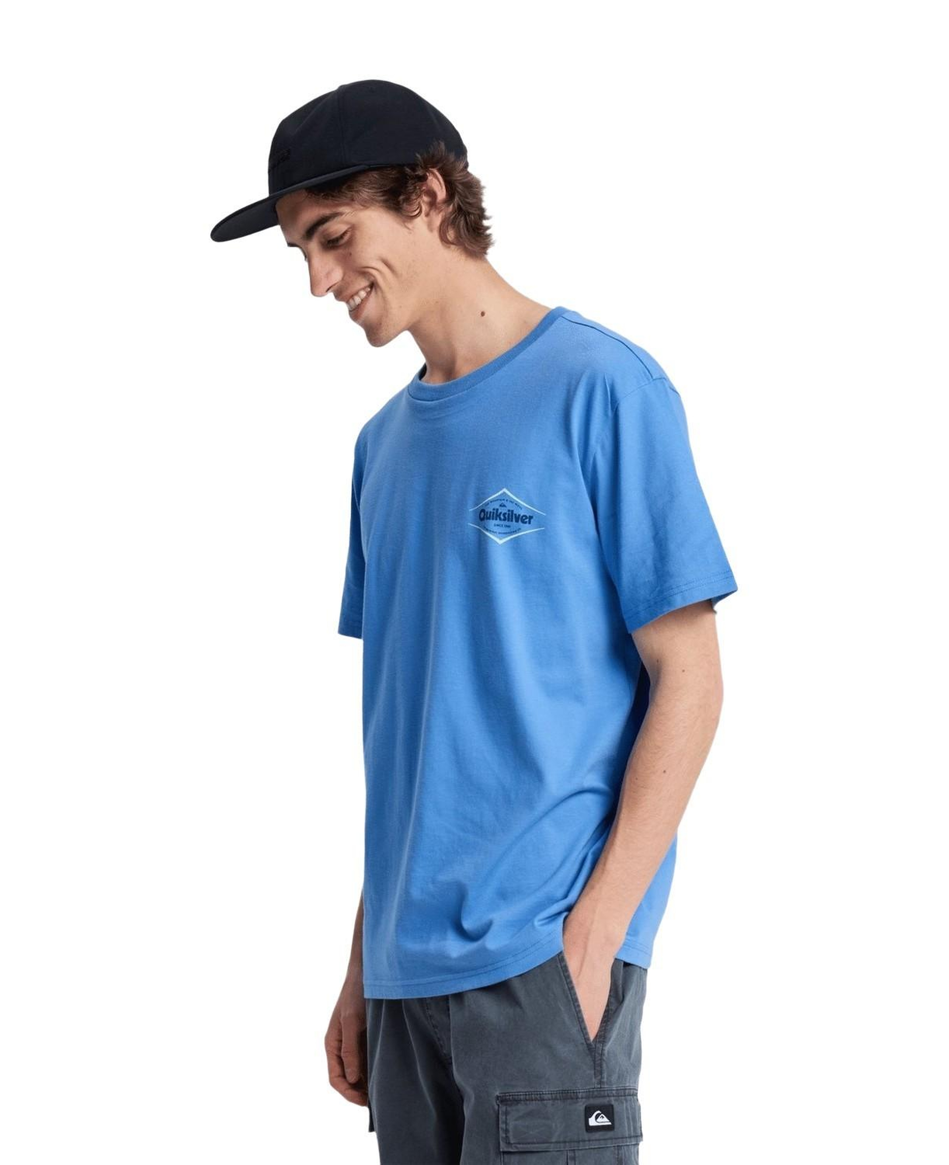 Quiksilver Da Erkek Mavi Tişört