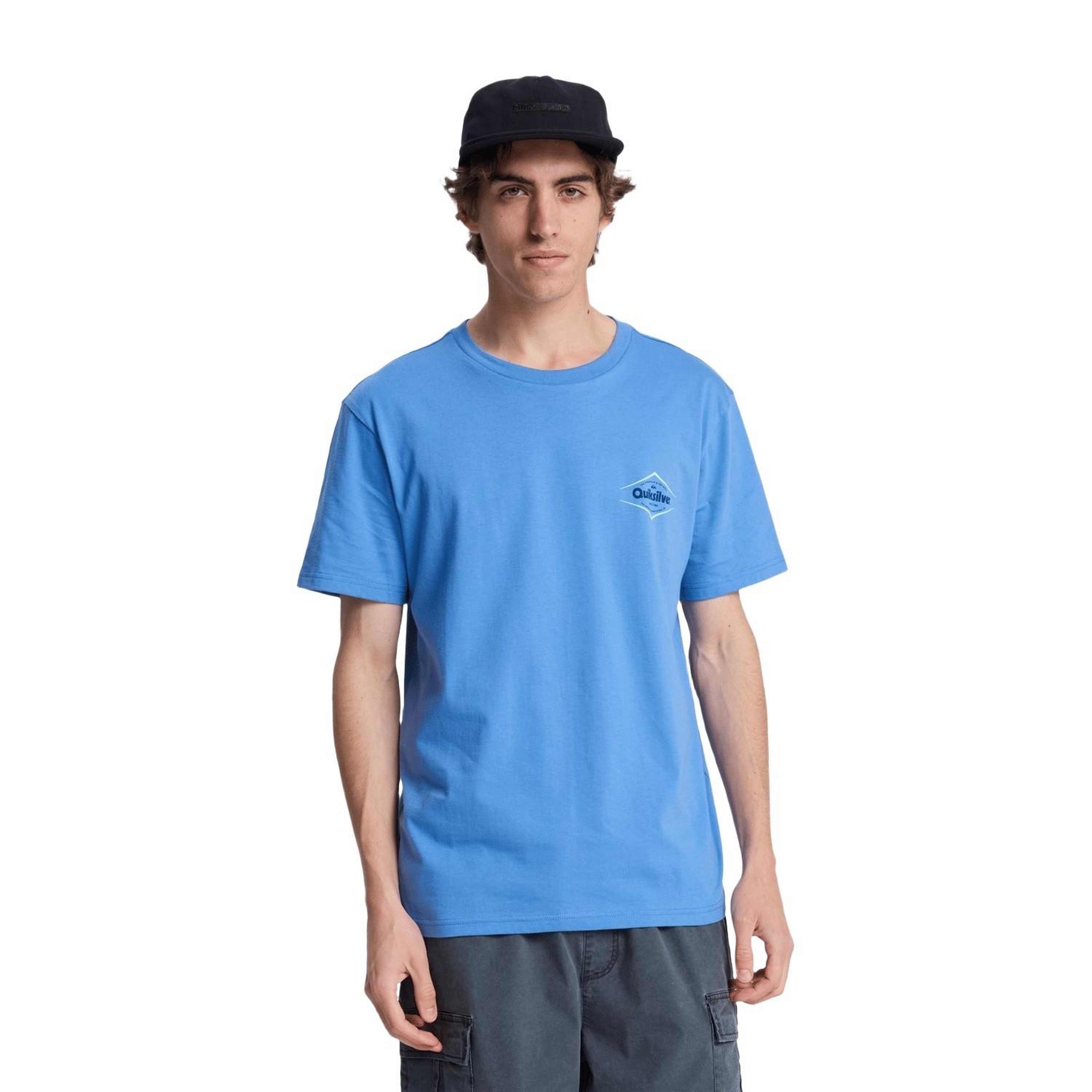 Quiksilver Da Erkek Mavi Tişört