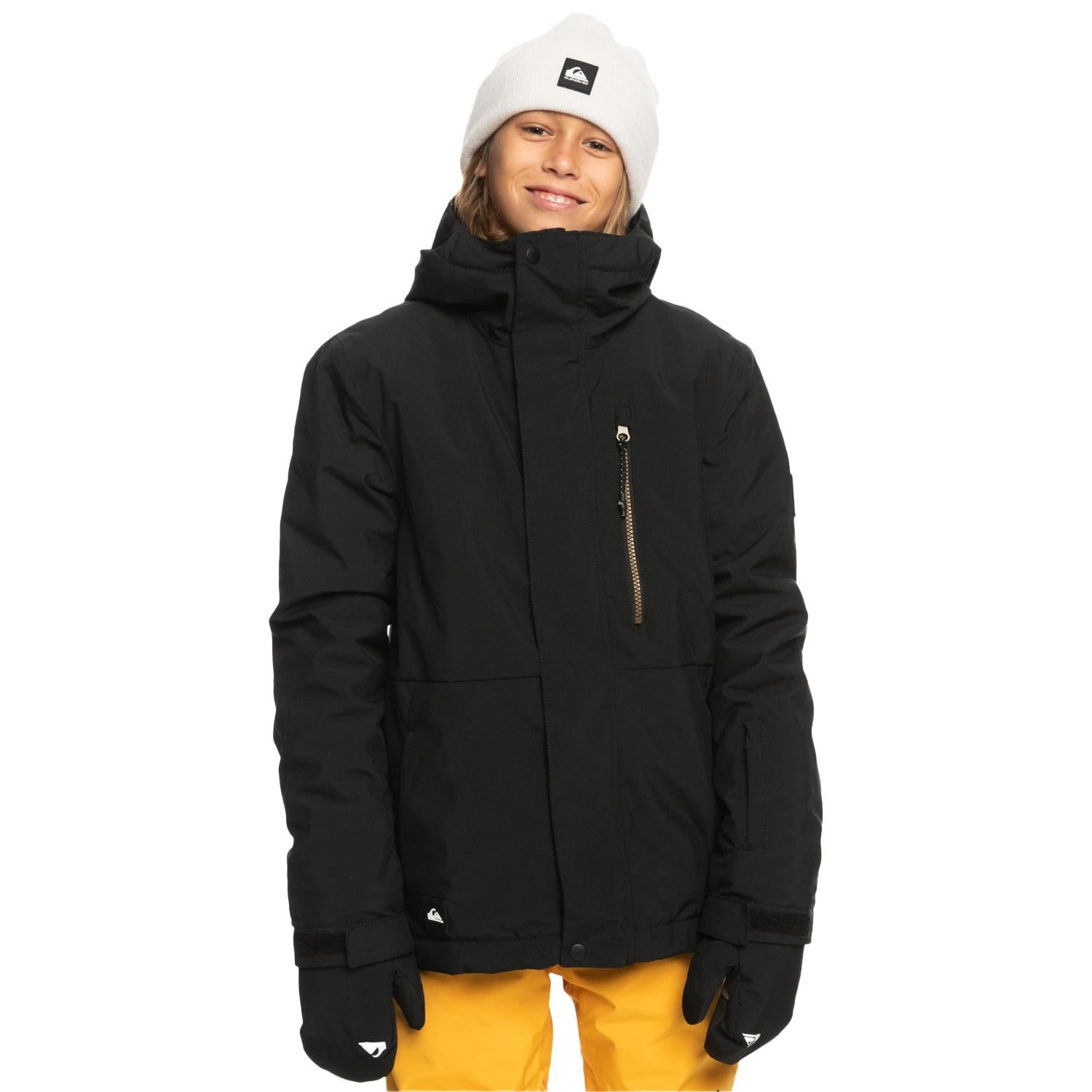Quiksilver Mission Solid Youth Erkek Çocuk Siyah Snowboard Ceketi