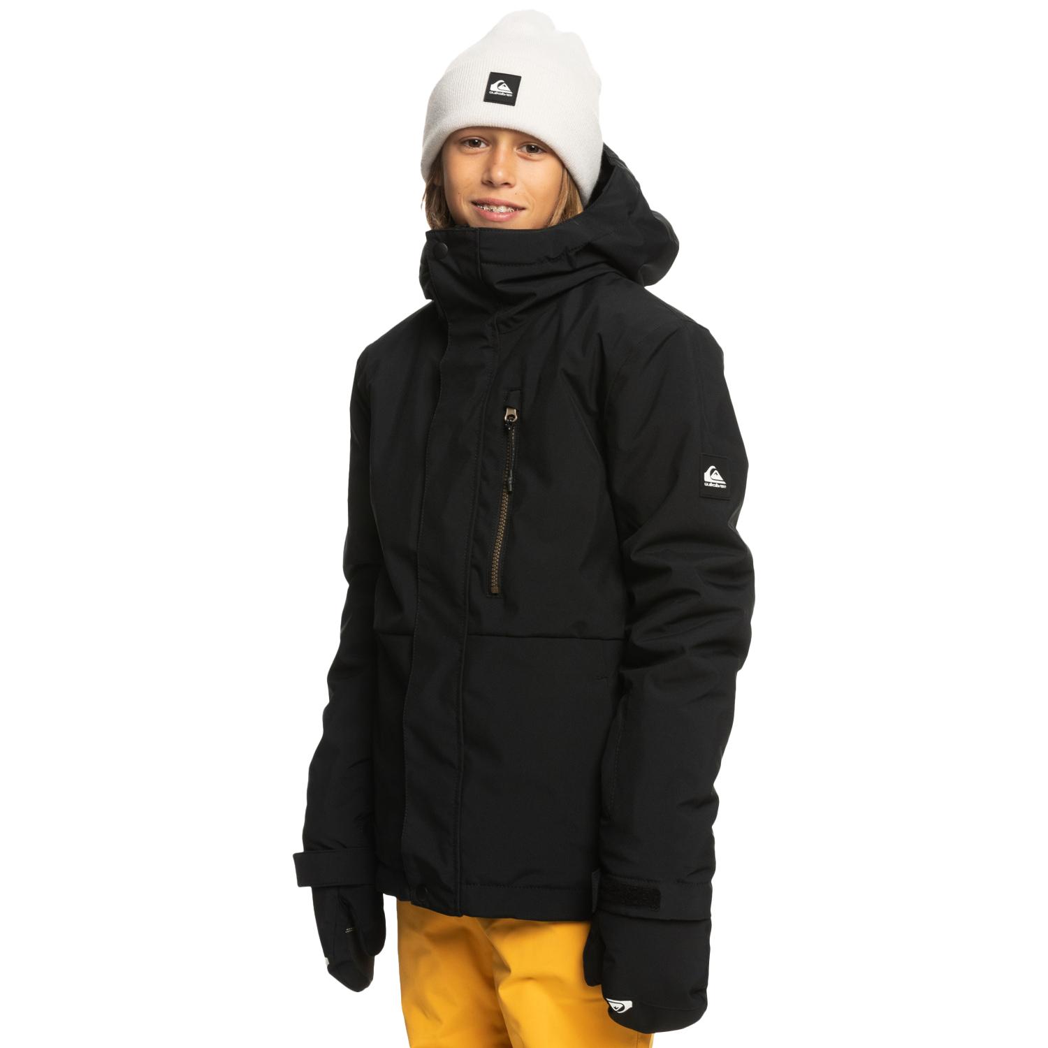 Quiksilver Mission Solid Youth Erkek Çocuk Siyah Snowboard Ceketi