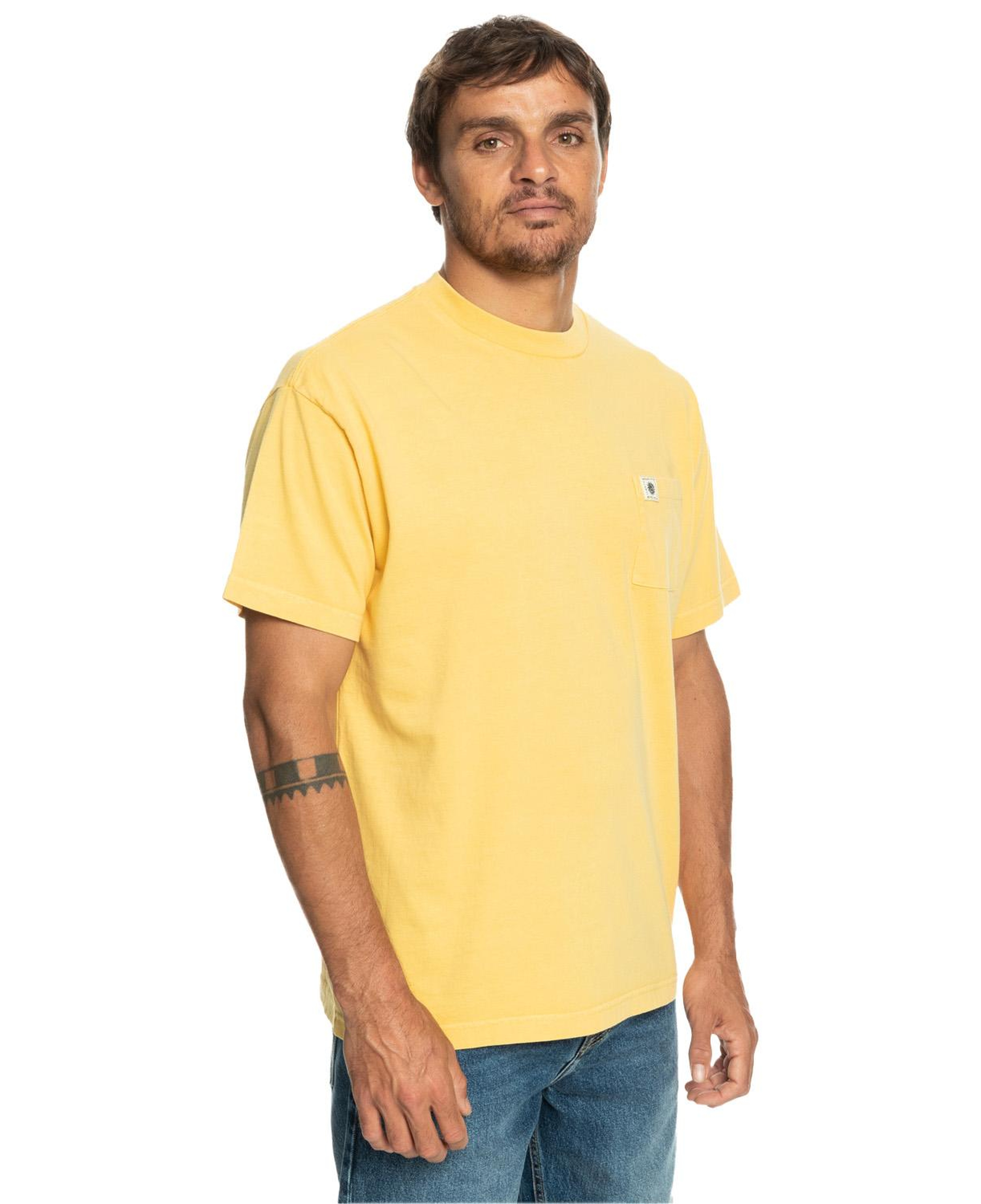 Quiksilver Naturaldye Erkek Sarı Tişört