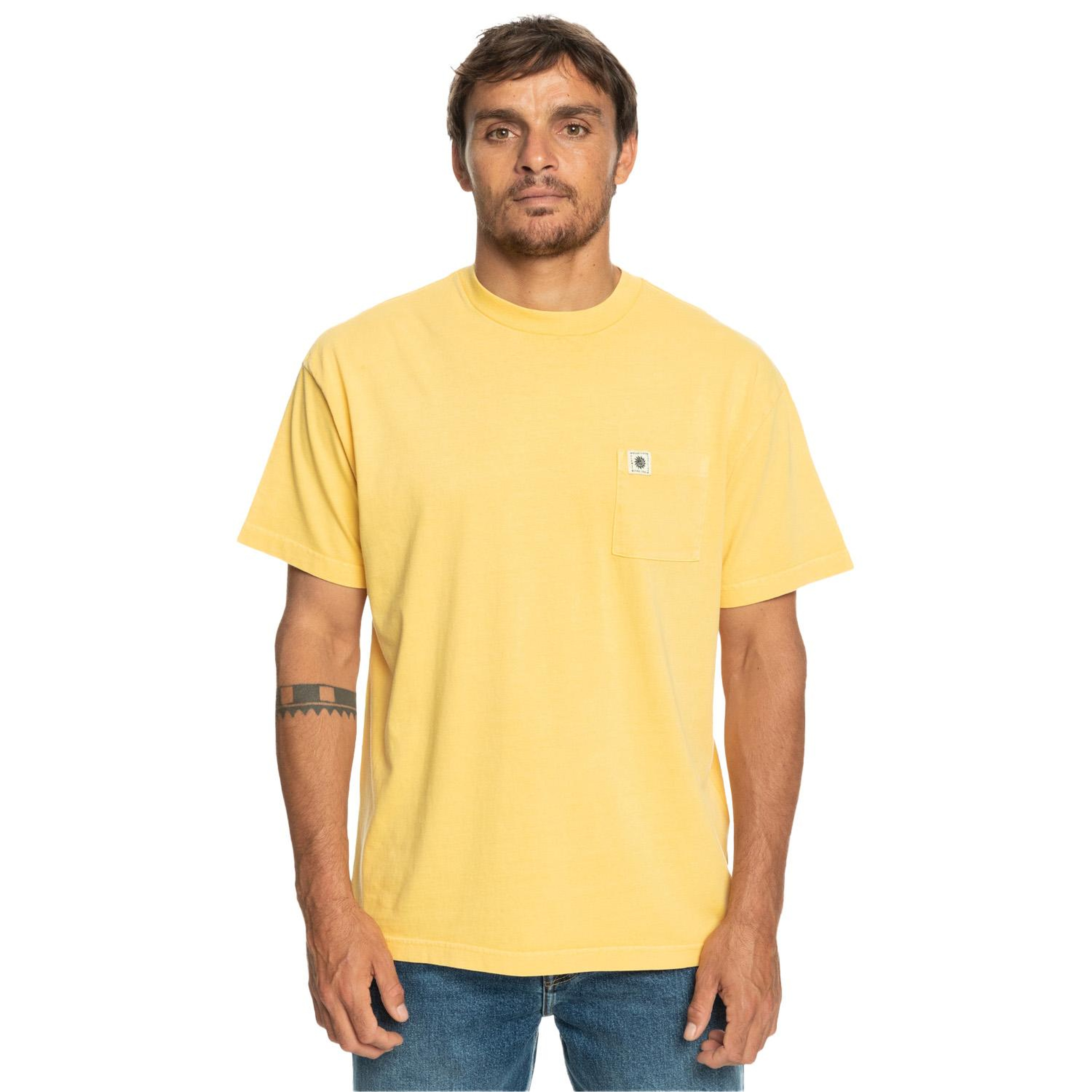 Quiksilver Naturaldye Erkek Sarı Tişört