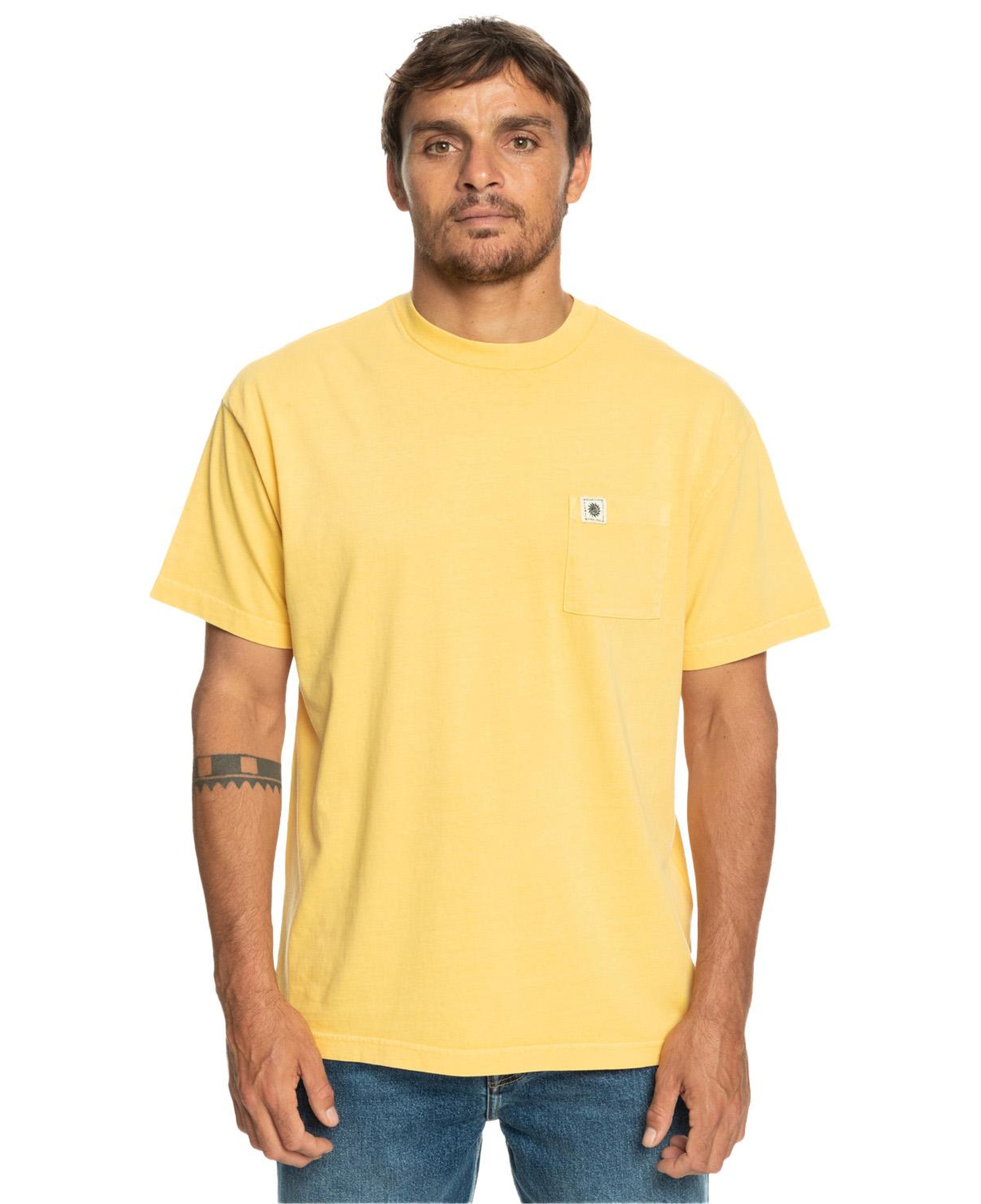 Quiksilver Naturaldye Erkek Sarı Tişört
