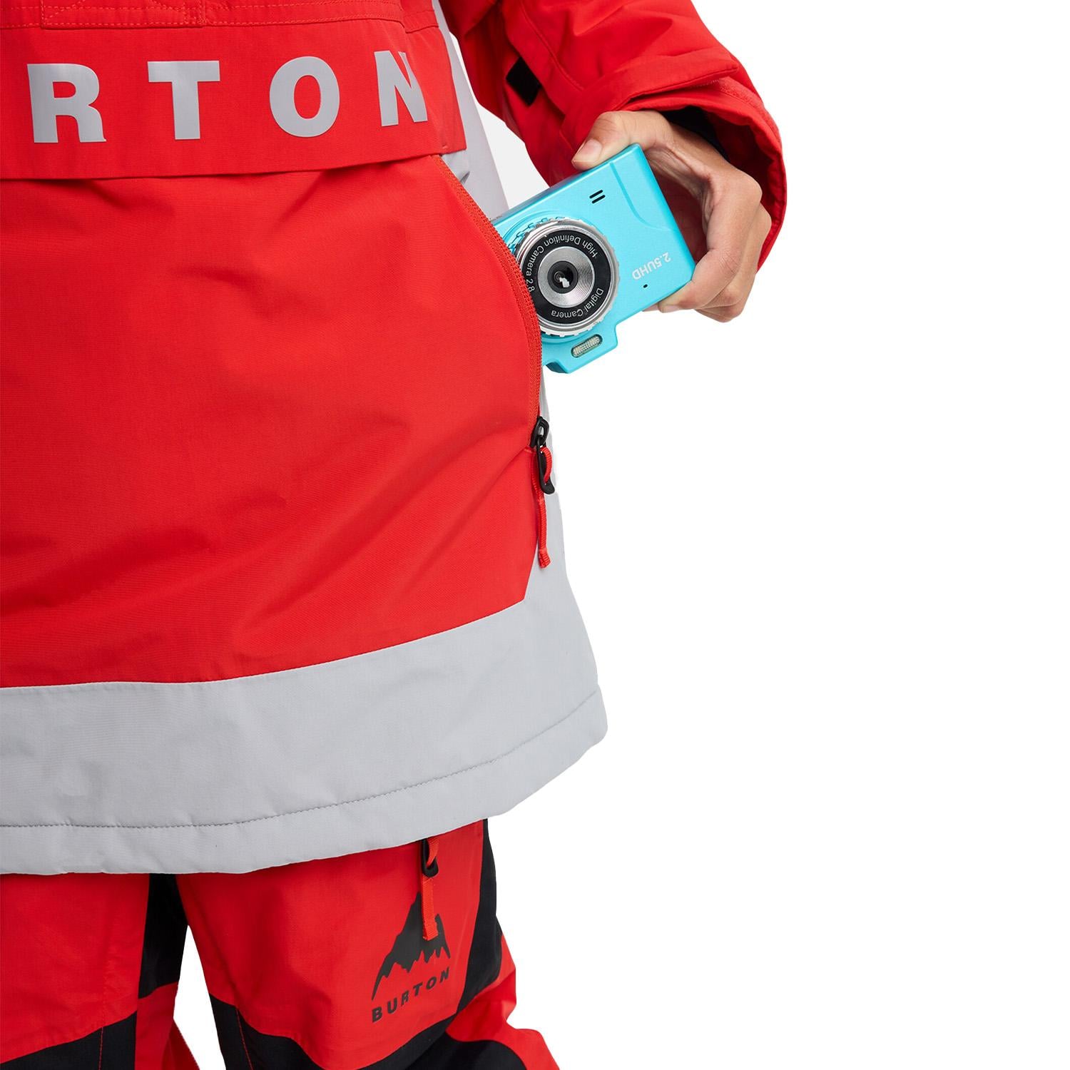 Burton Frostner 2L Anorak Unisex Çocuk Kırmızı Snowboard Ceketi