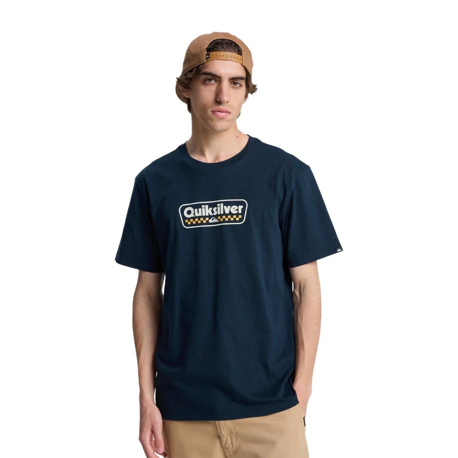 Quiksilver Ev Starting Gri Erkek Mavi Tişört