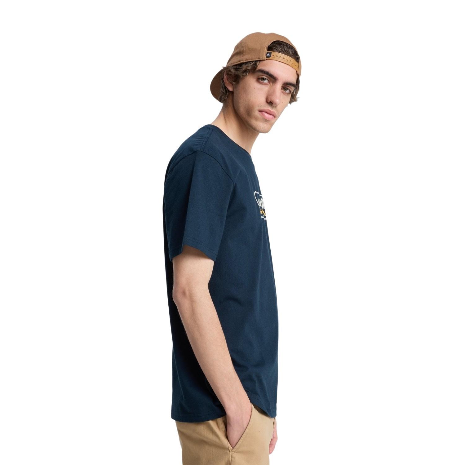 Quiksilver Ev Starting Gri Erkek Mavi Tişört