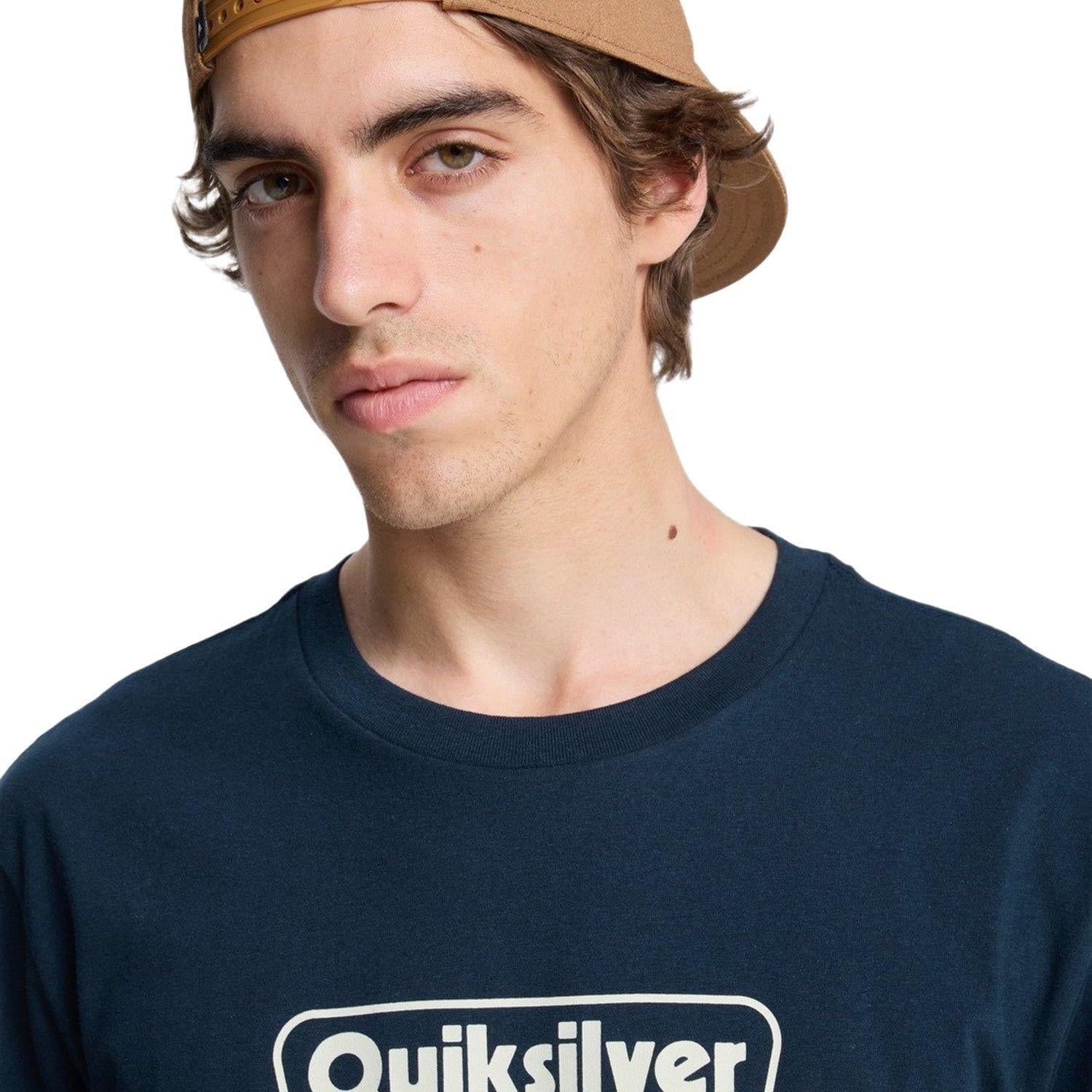 Quiksilver Ev Starting Gri Erkek Mavi Tişört