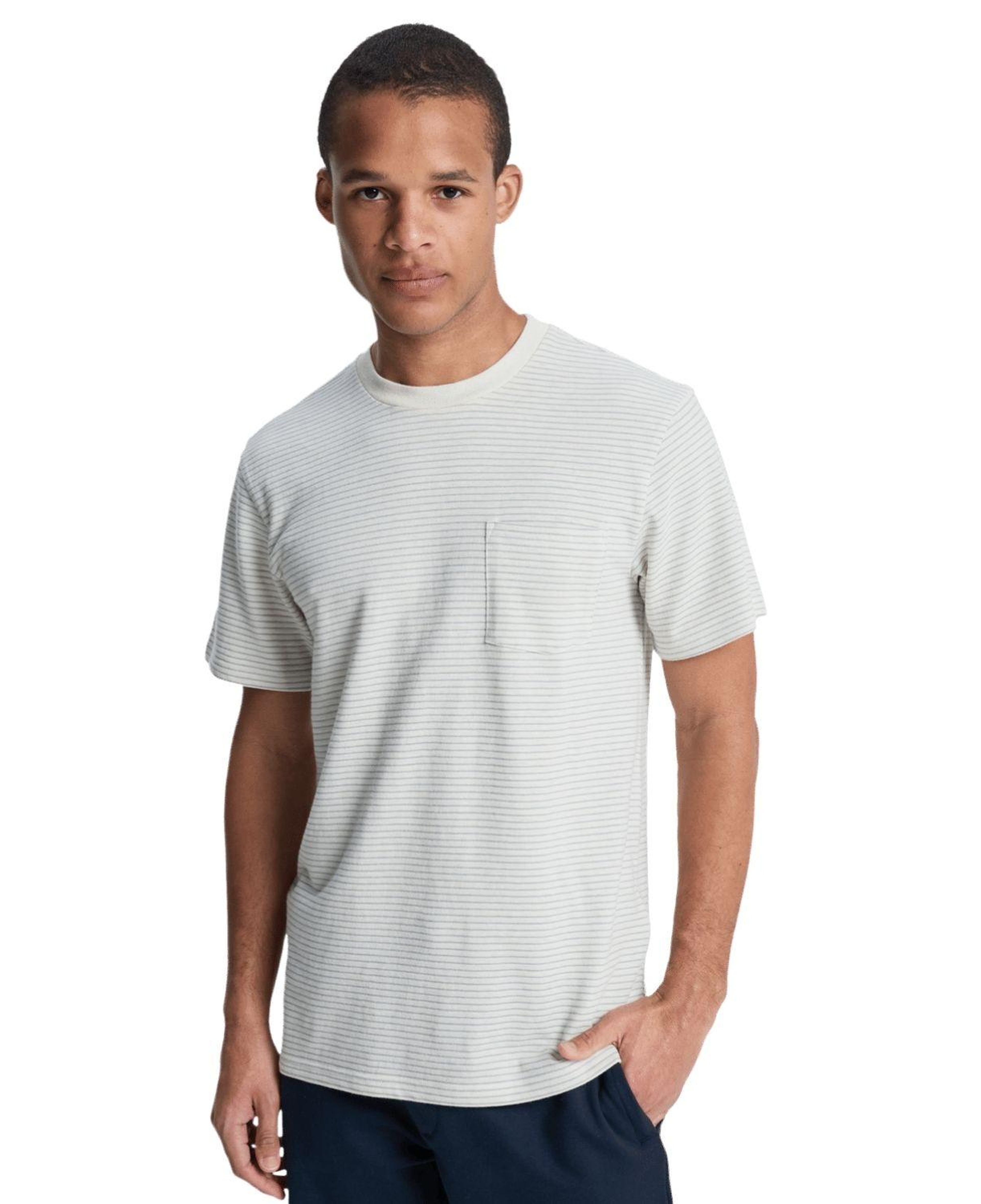 Quiksilver Lopaz Striped Erkek Bej Tişört