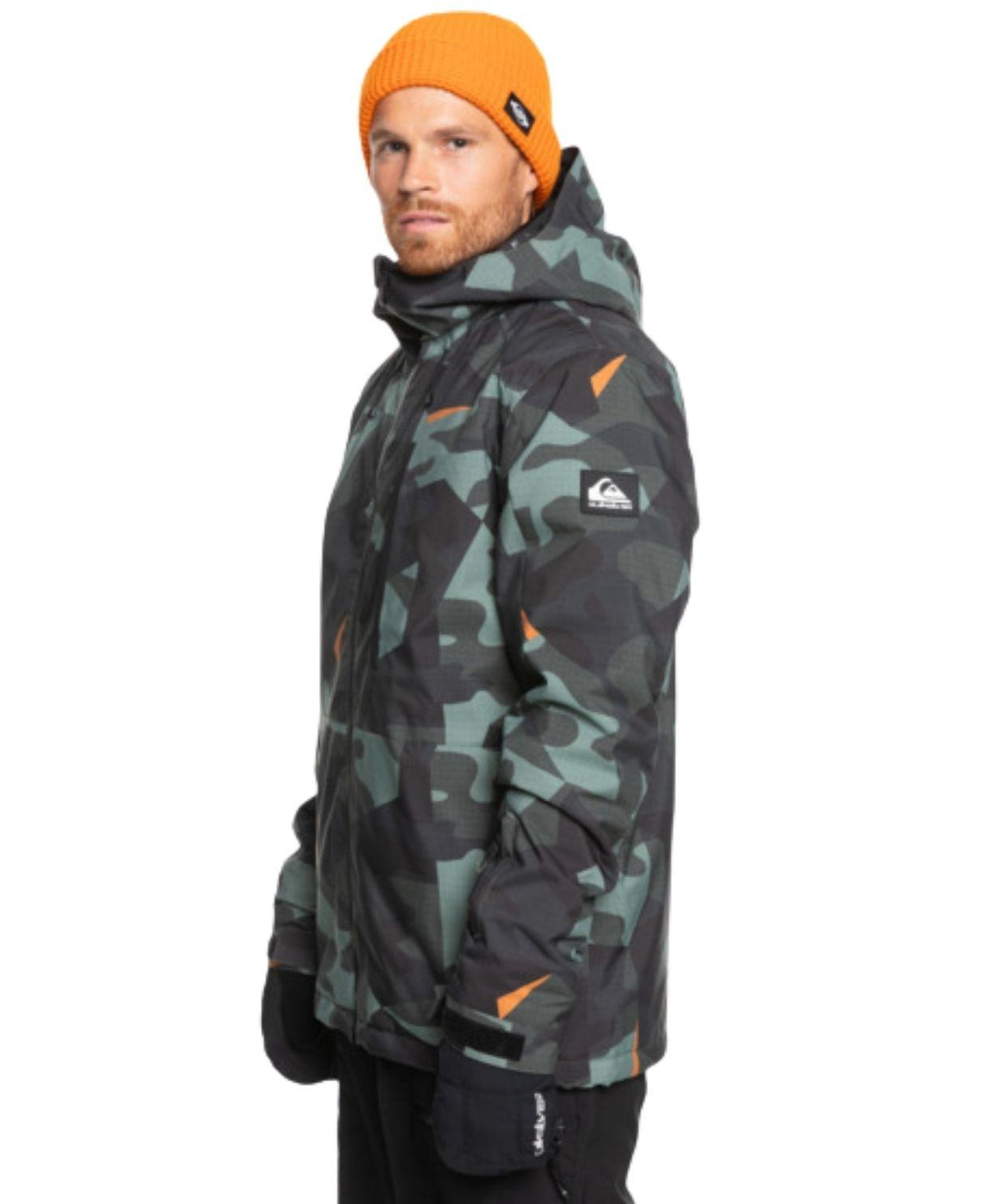 Quiksilver Mission Printed Erkek Yeşil Snowboard Ceketi