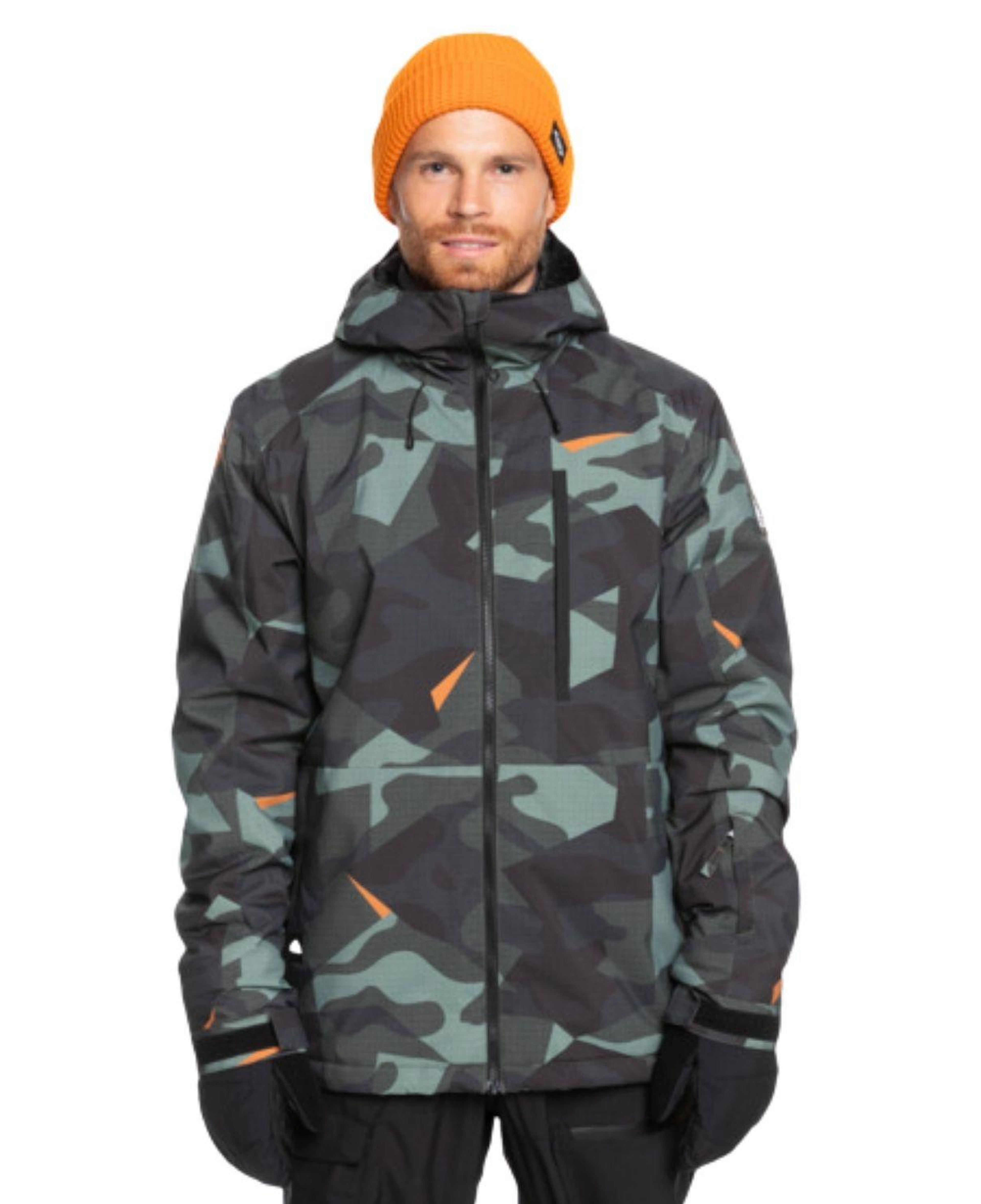 Quiksilver Mission Printed Erkek Yeşil Snowboard Ceketi