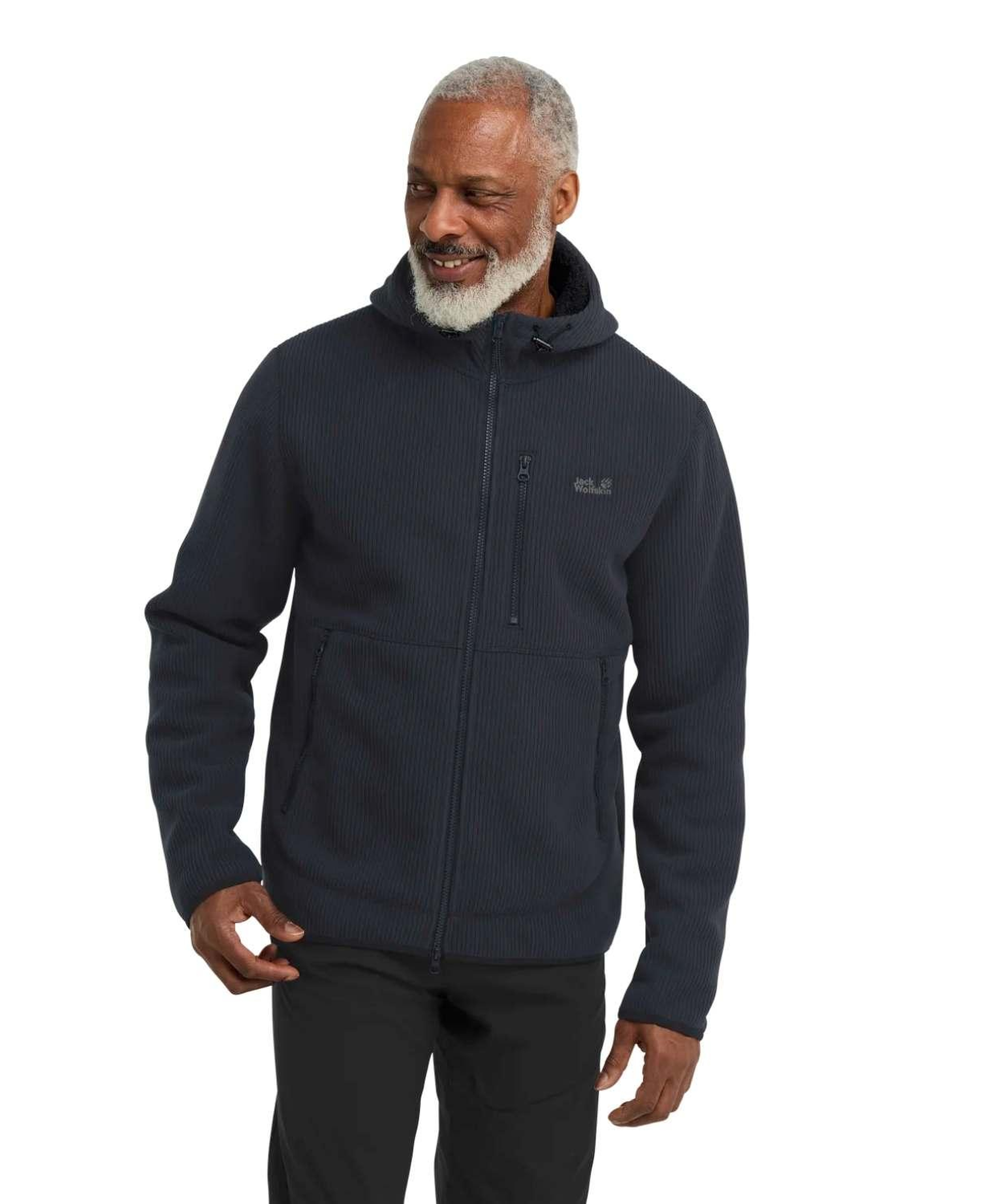 Jack Wolfskin Lake Ridge Hooded Erkek Mavi Outdoor Ceketi