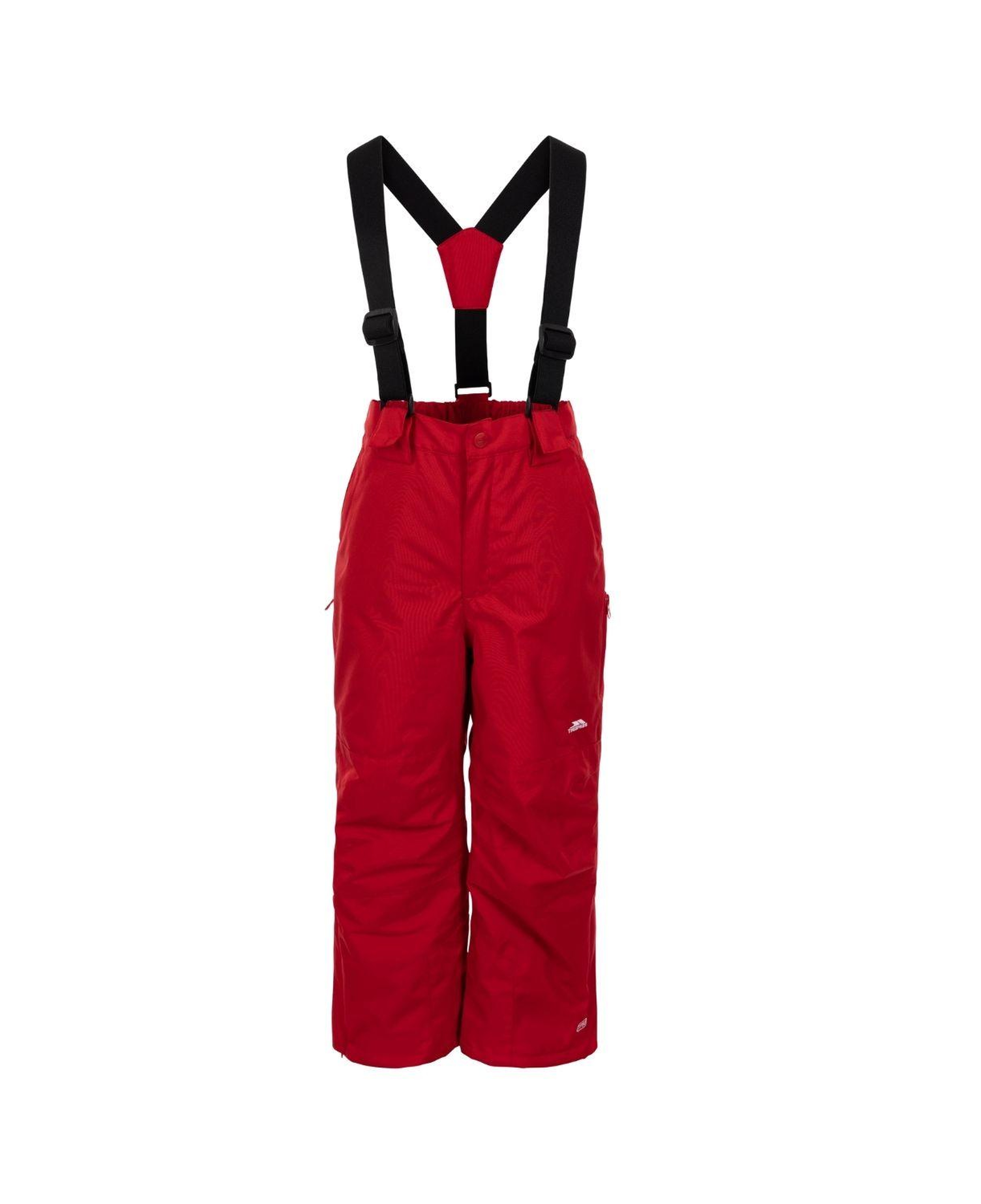 Trespass Rumi - Ski Unisex Çocuk Kırmızı Kayak Pantolonu