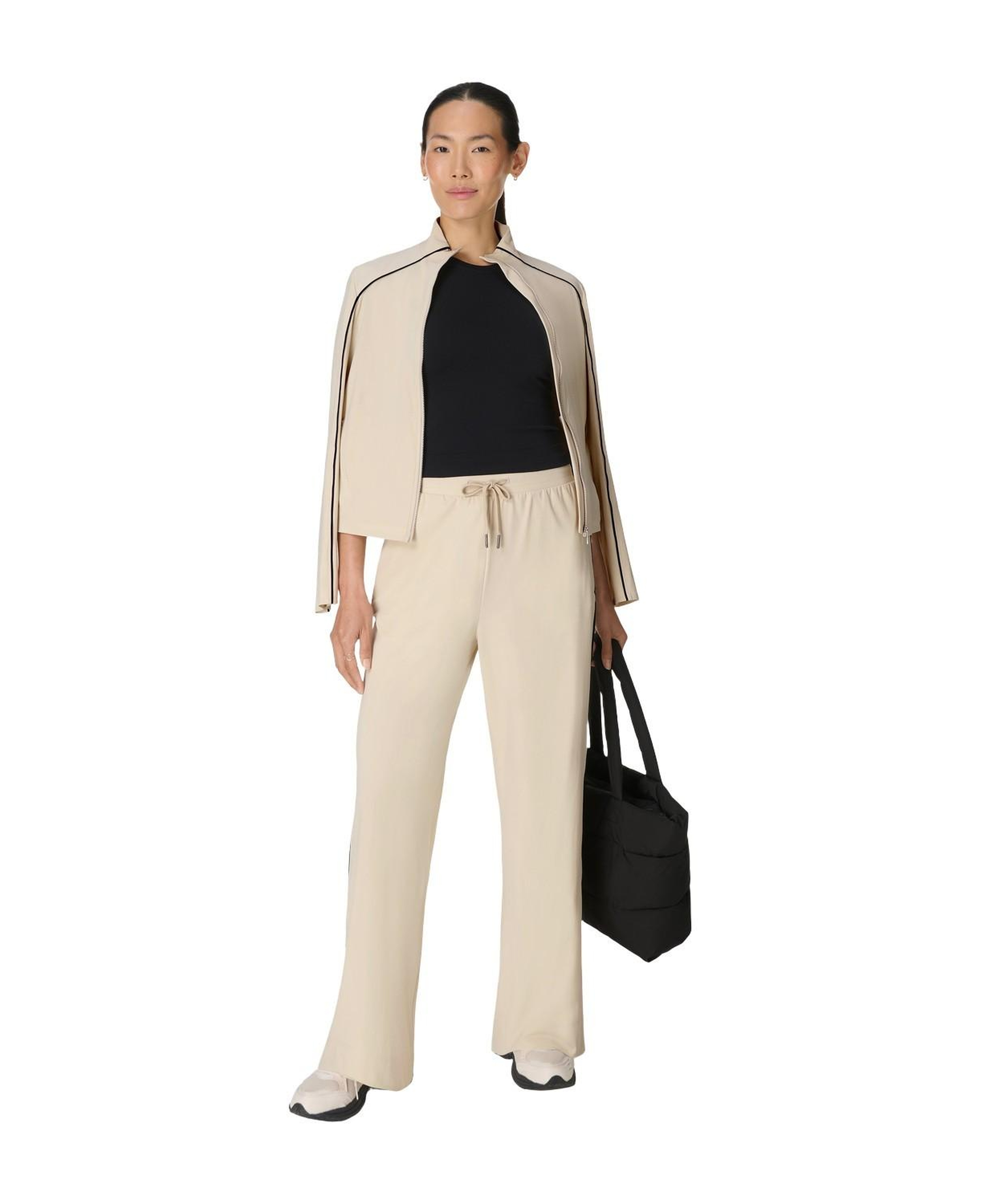 Sweaty Betty Explorer Wide Leg 30 Trouser Kadın Bej Pantolon