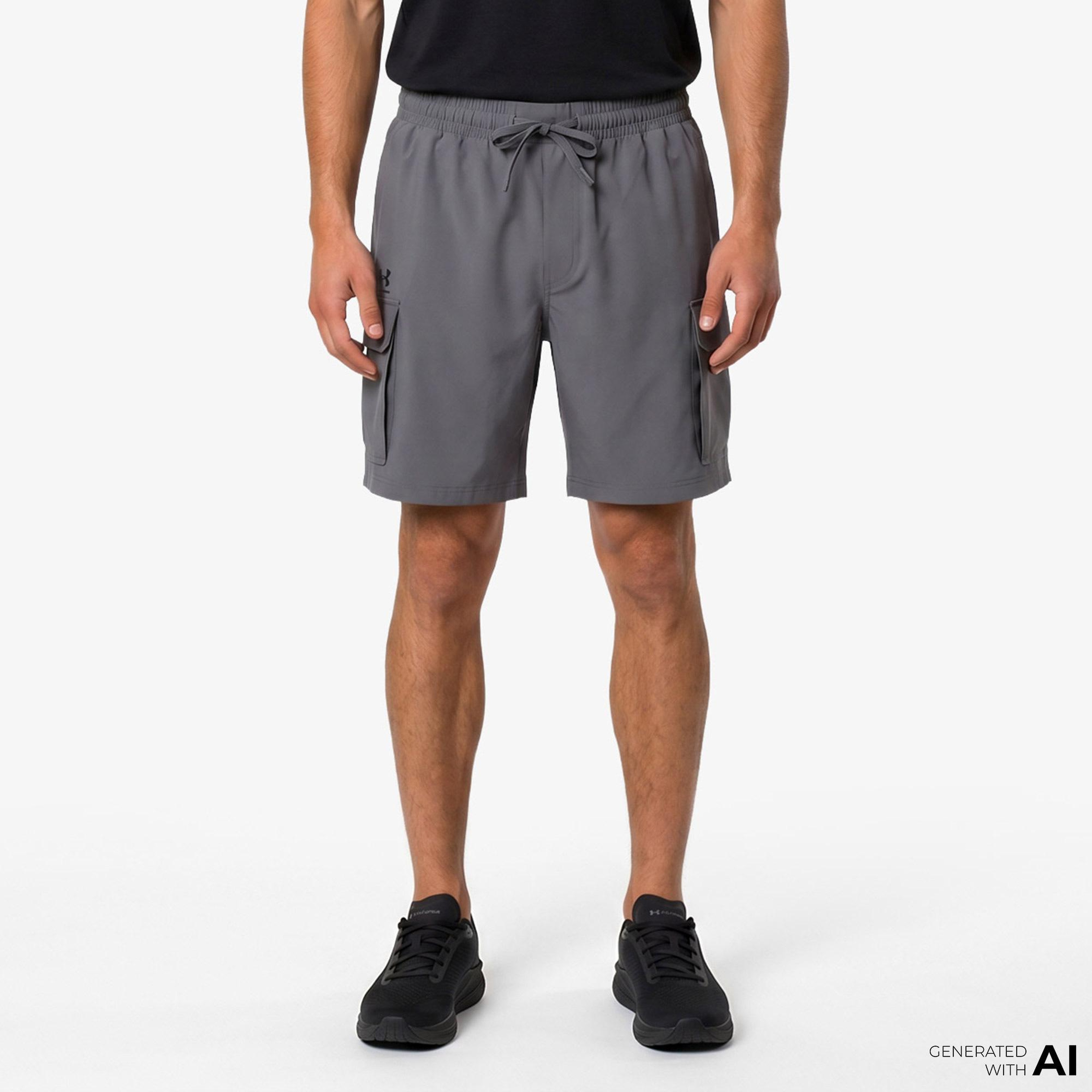 Under Armour Vibe Woven Cargo Erkek Gri Şort