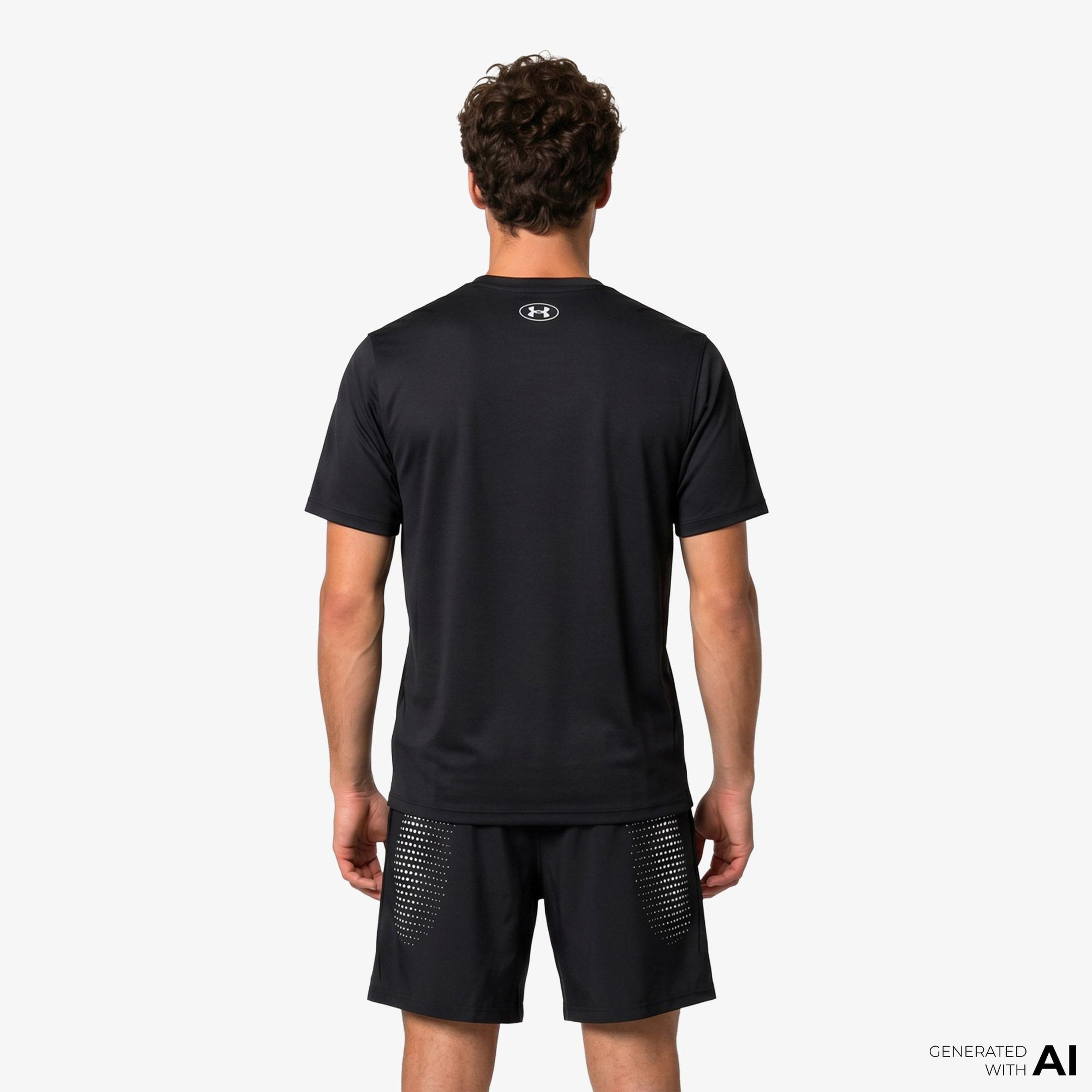 Under Armour Tech Play S Erkek Siyah Antrenman T-Shirt