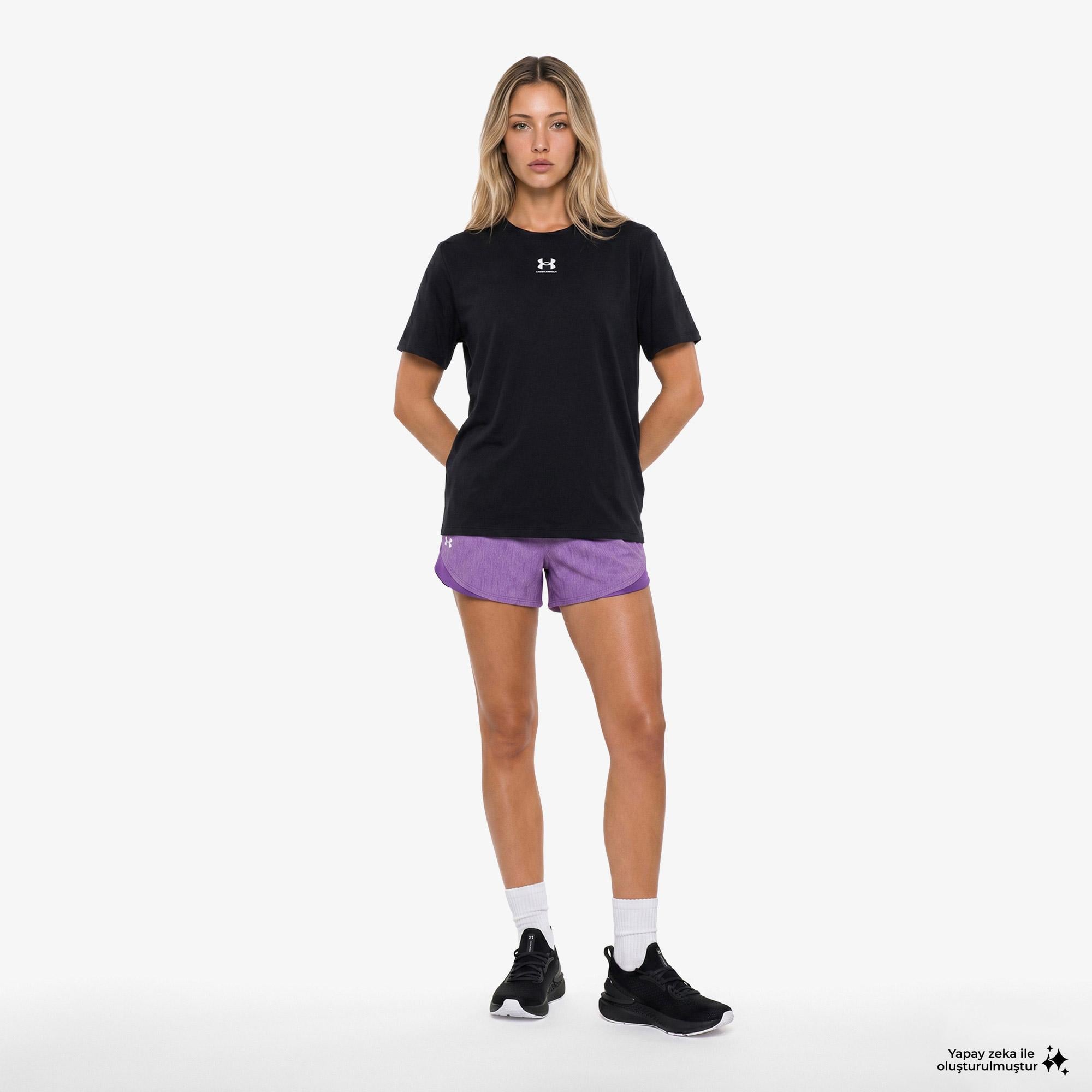 Under Armour Campus Oversize Ss Kadın Siyah T-Shirt