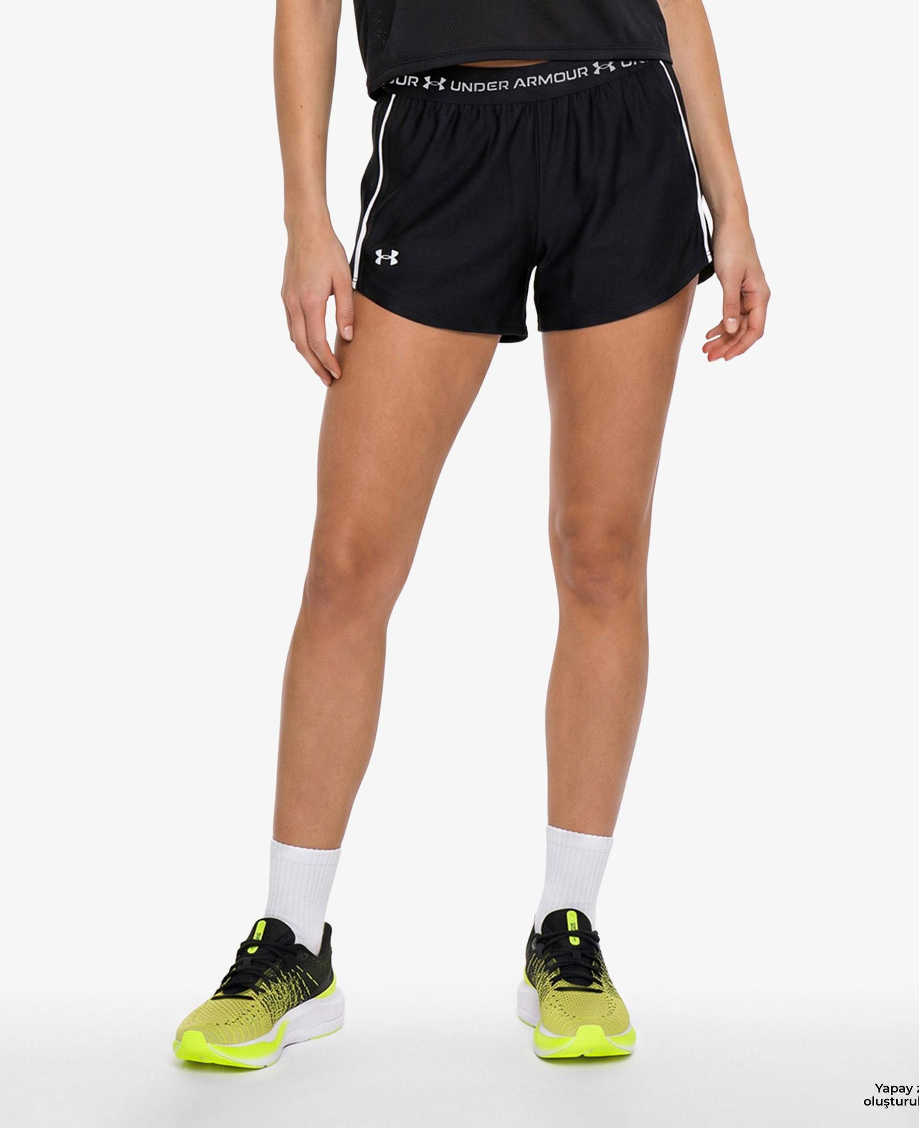 Under Armour Tech Play Up Kadın Siyah Antrenman Şortu