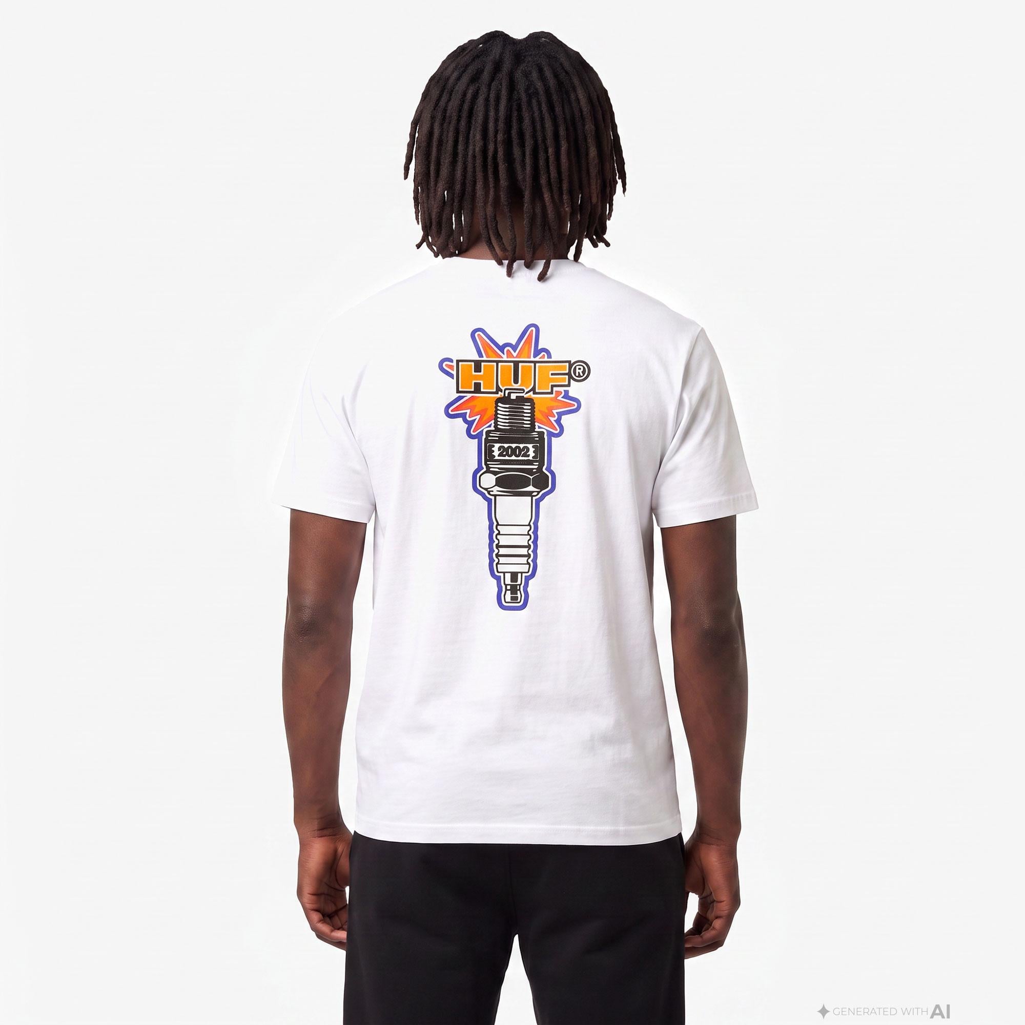 Huf Spark It Up Erkek Beyaz T-Shirt