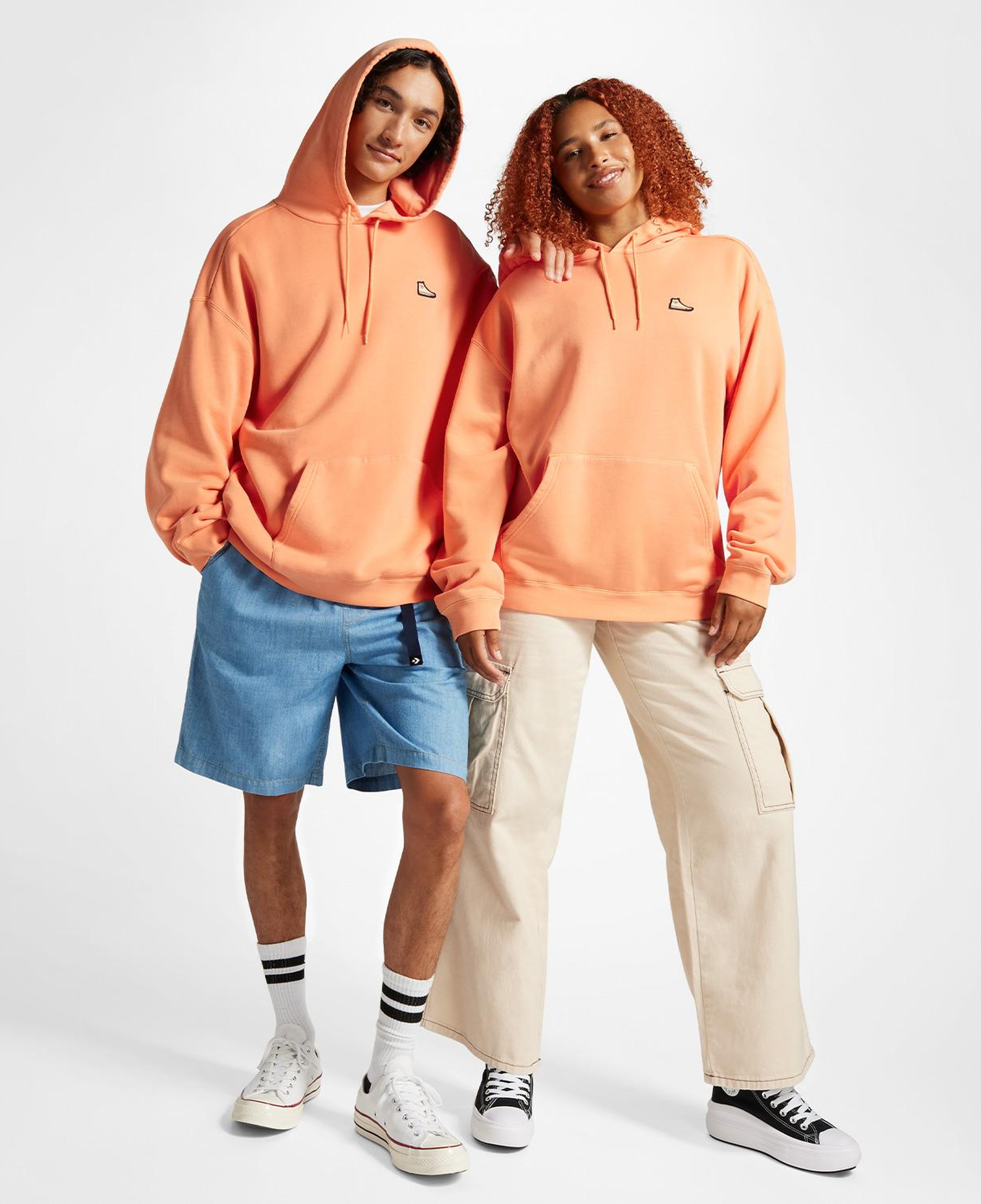 Converse Go-To Chuck 70 Loose Fit Pullover Unisex Turuncu Hoodie