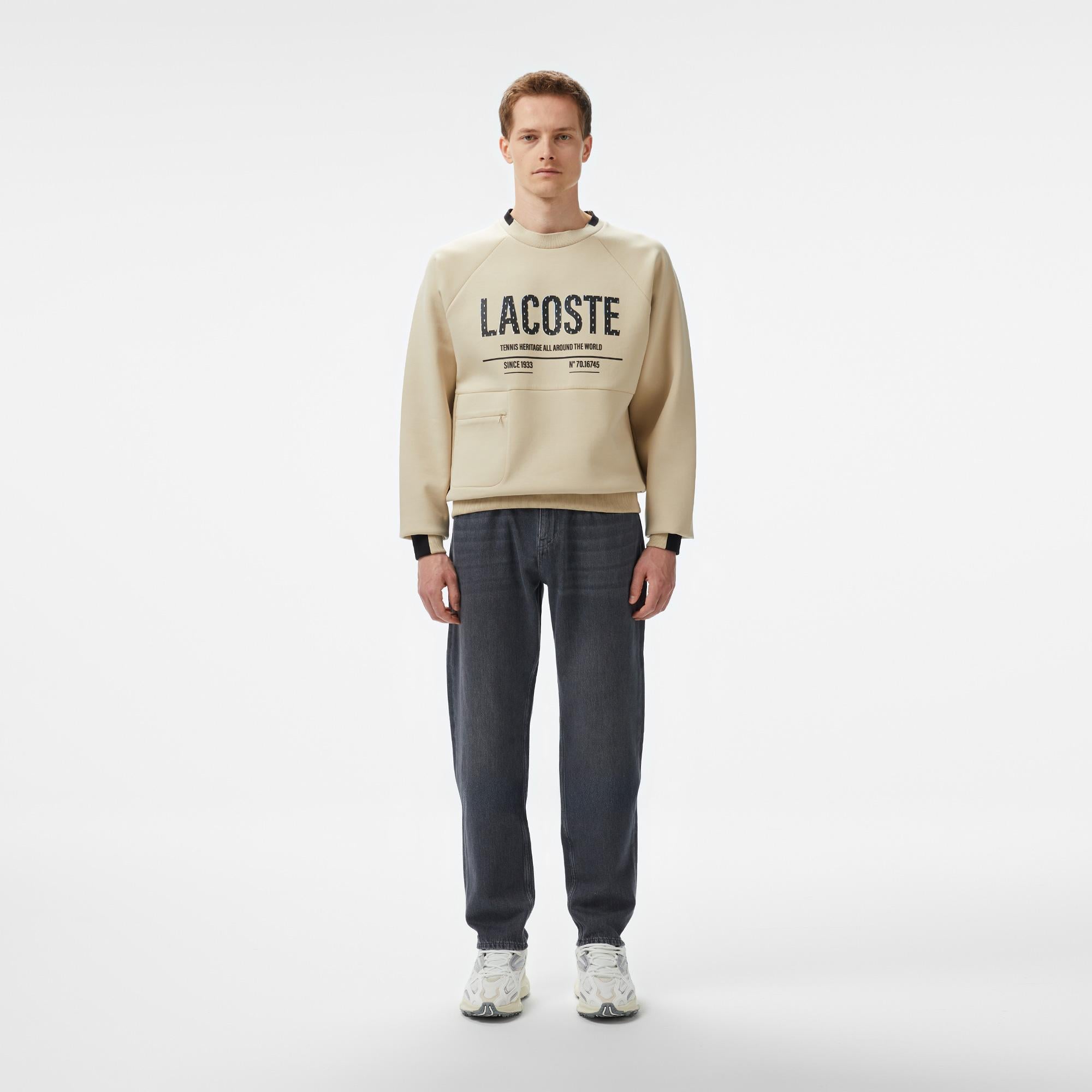 Lacoste Erkek Gri Jean Pantolon