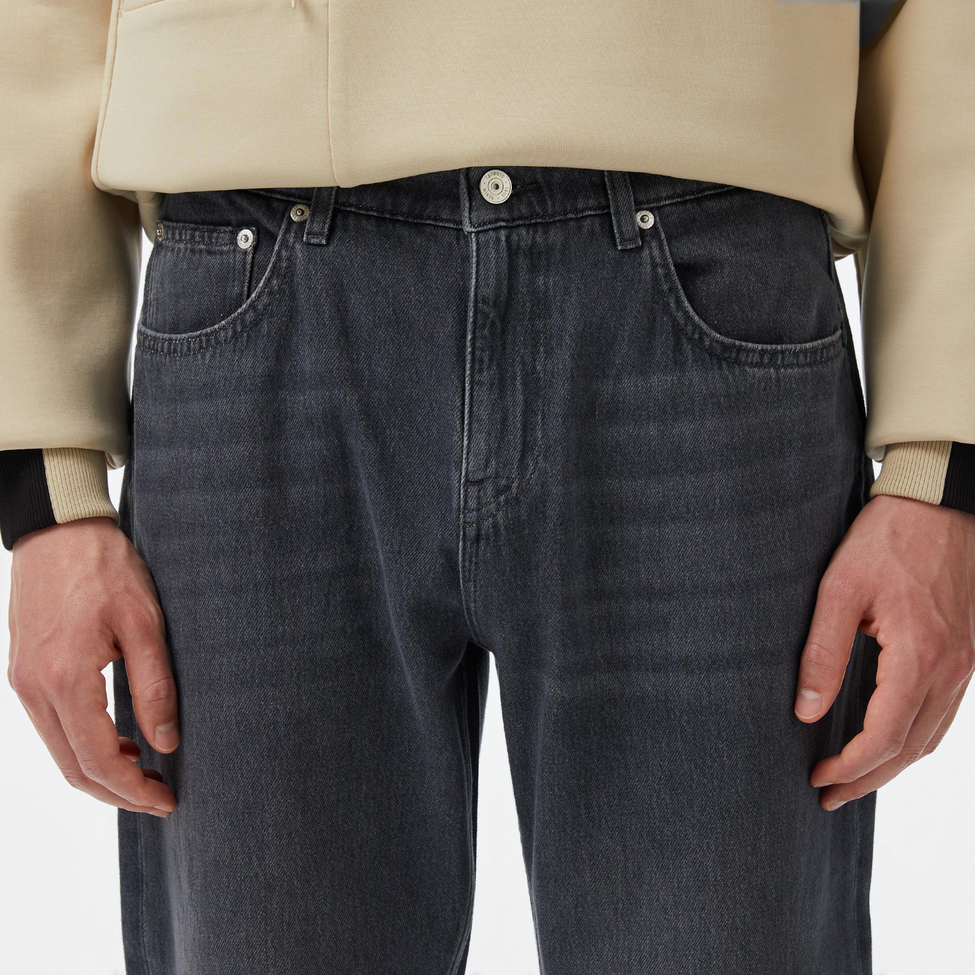 Lacoste Erkek Gri Jean Pantolon
