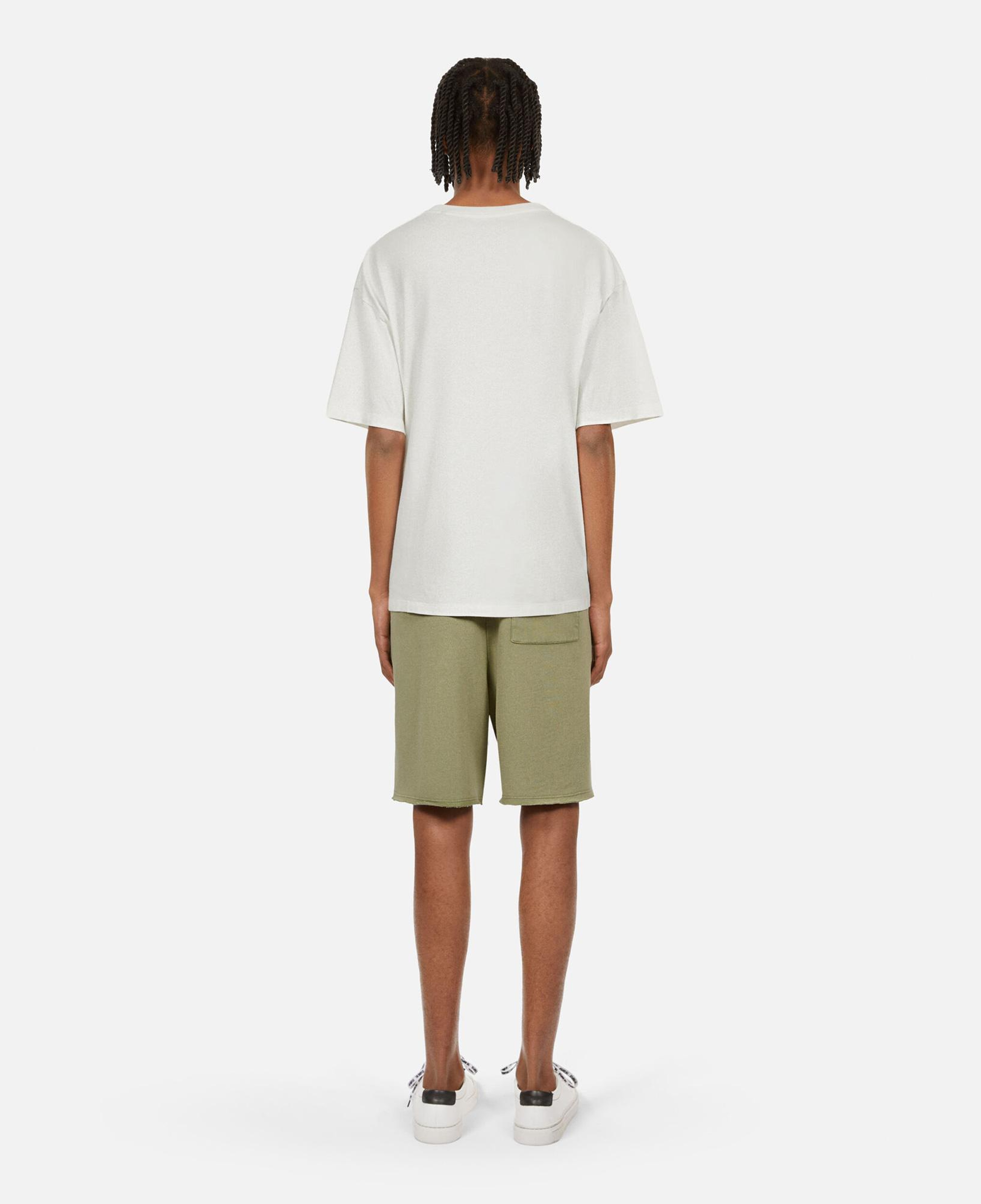 Erkek Baskılı Bisiklet Yaka Beyaz T-Shirt