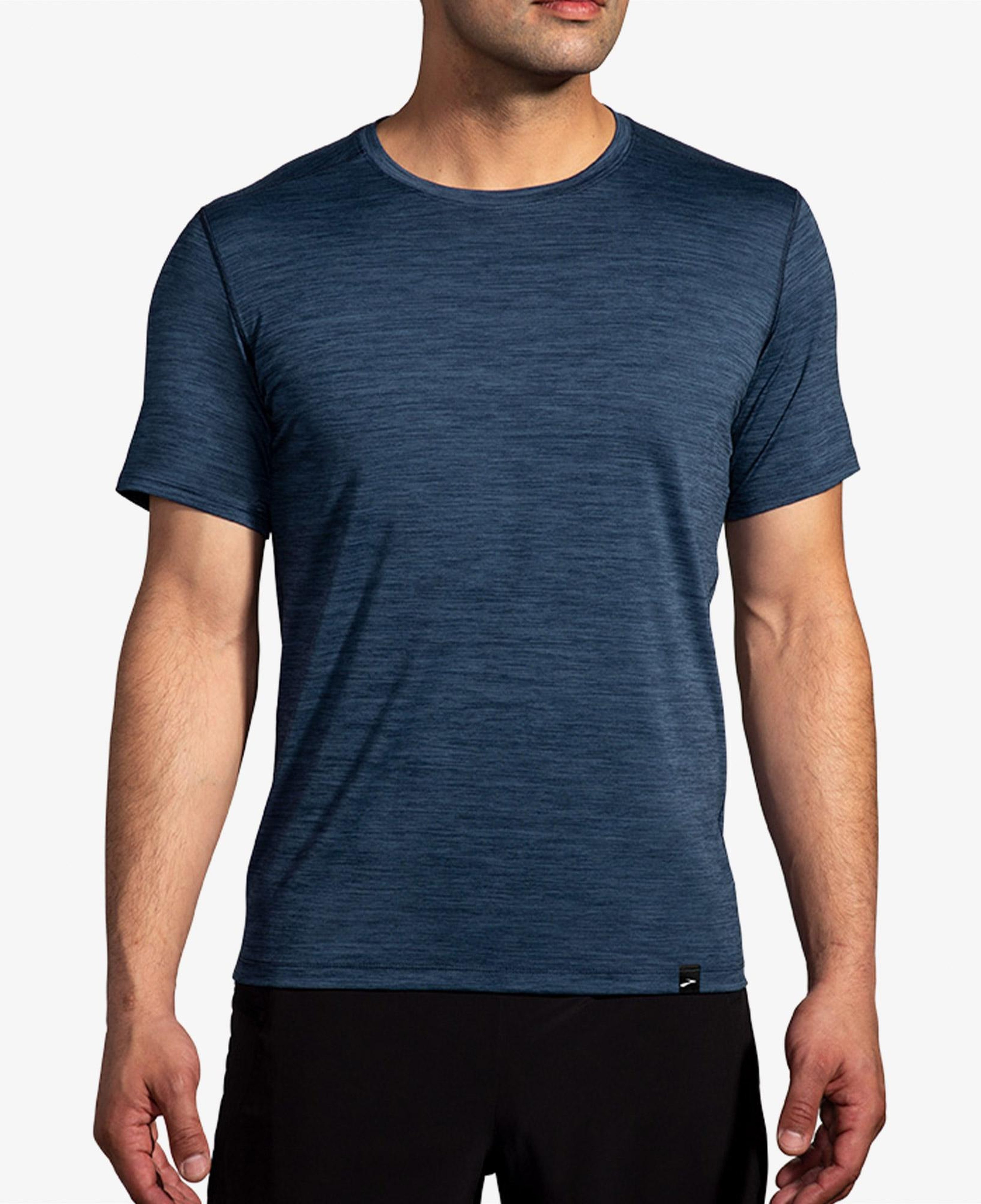 Brooks Luxe Short Sleeve Erkek Lacivert T-Shirt