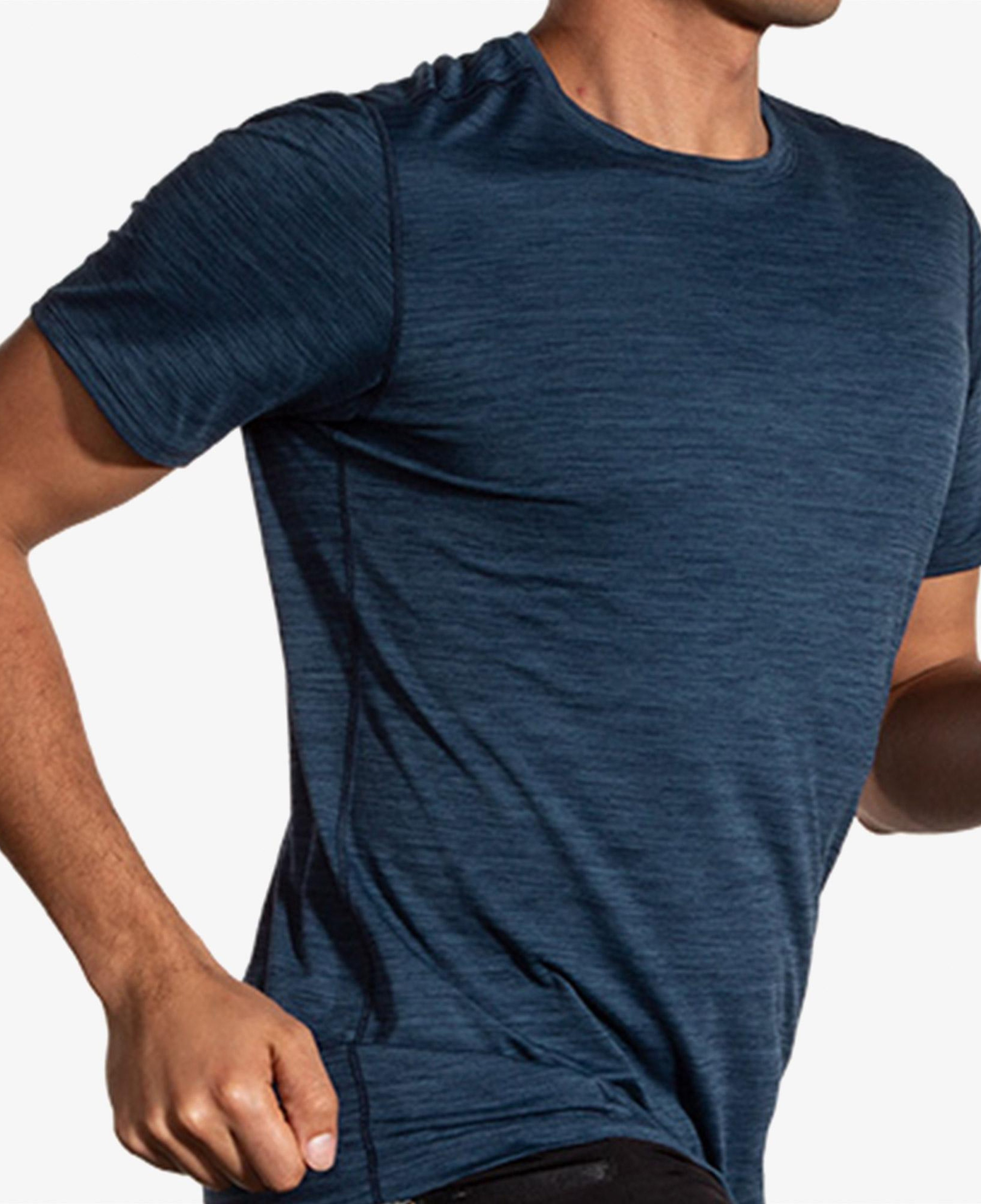 Brooks Luxe Short Sleeve Erkek Lacivert T-Shirt