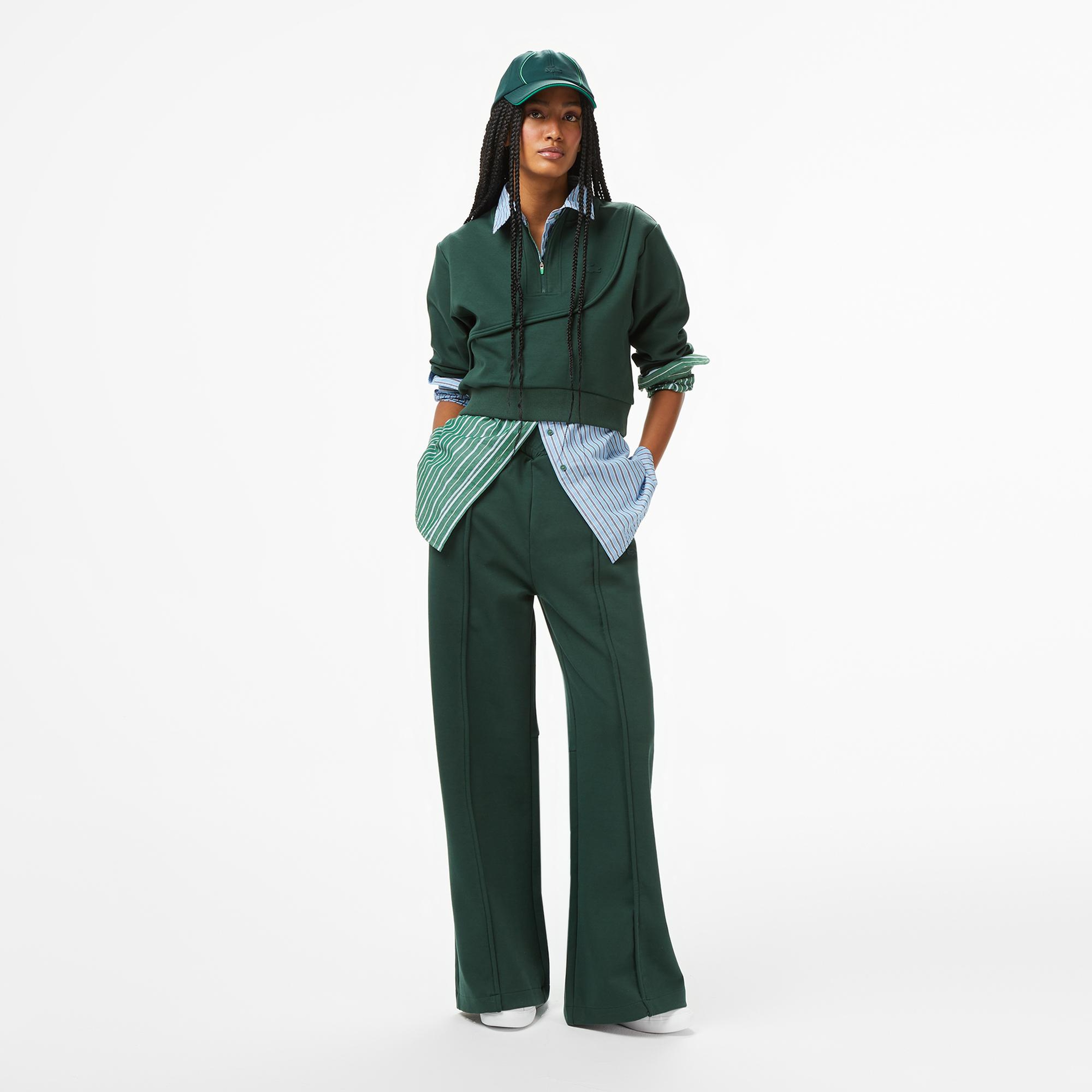 Lacoste x House of SuperStep Relaxed Fit Kadın Yeşil Eşofman Altı