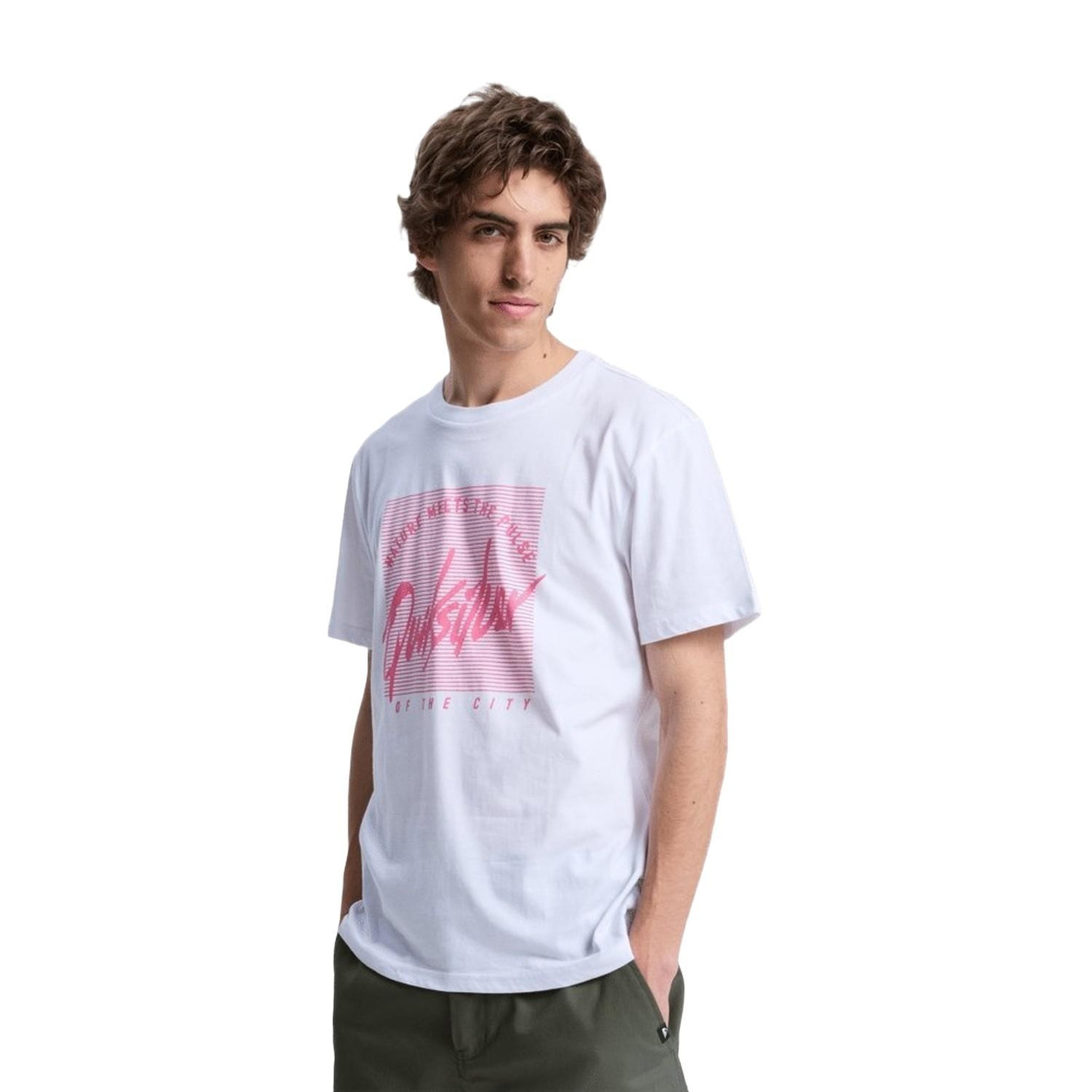Quiksilver Retro Mood Erkek Beyaz Tişört