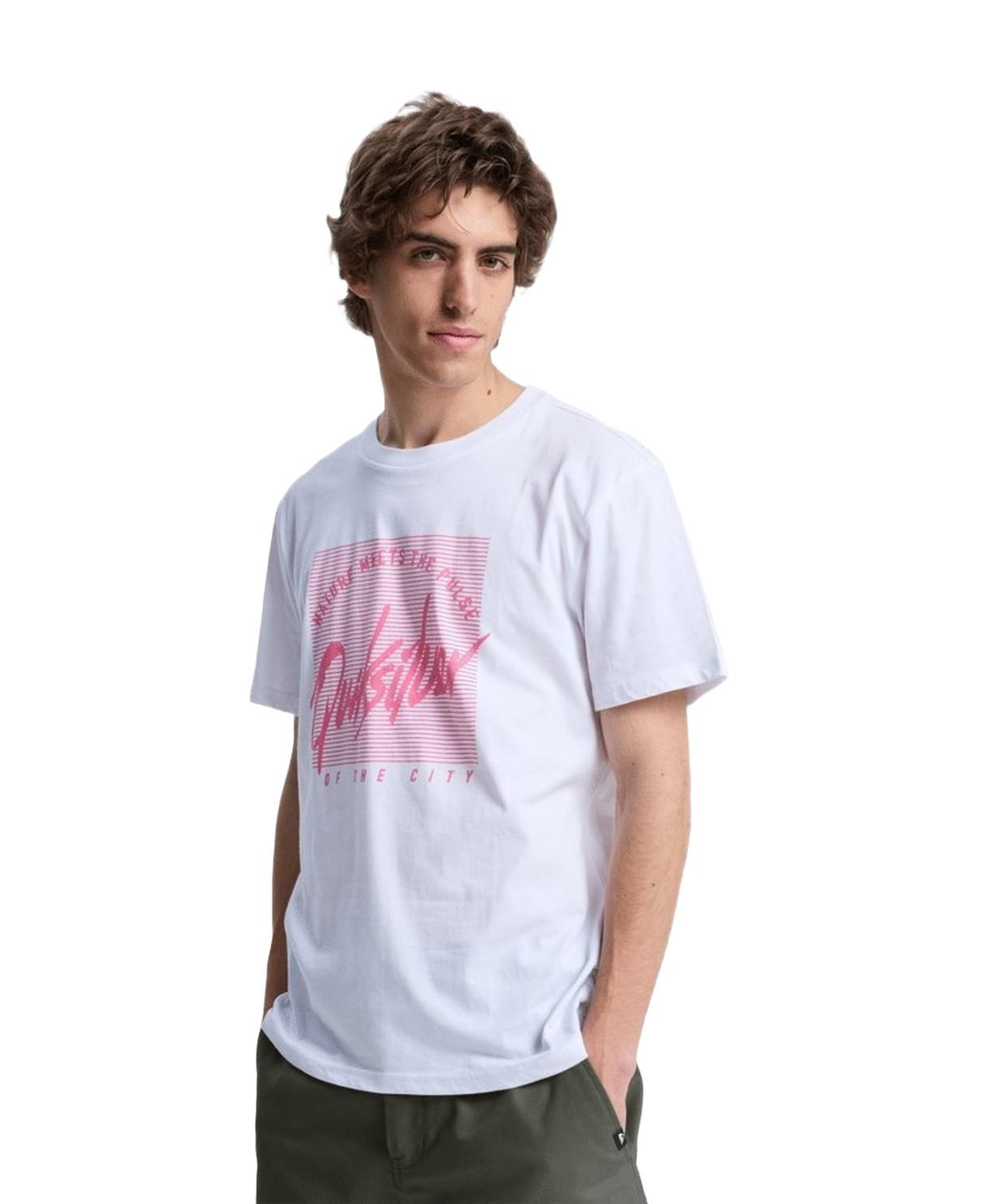 Quiksilver Retro Mood Erkek Beyaz Tişört
