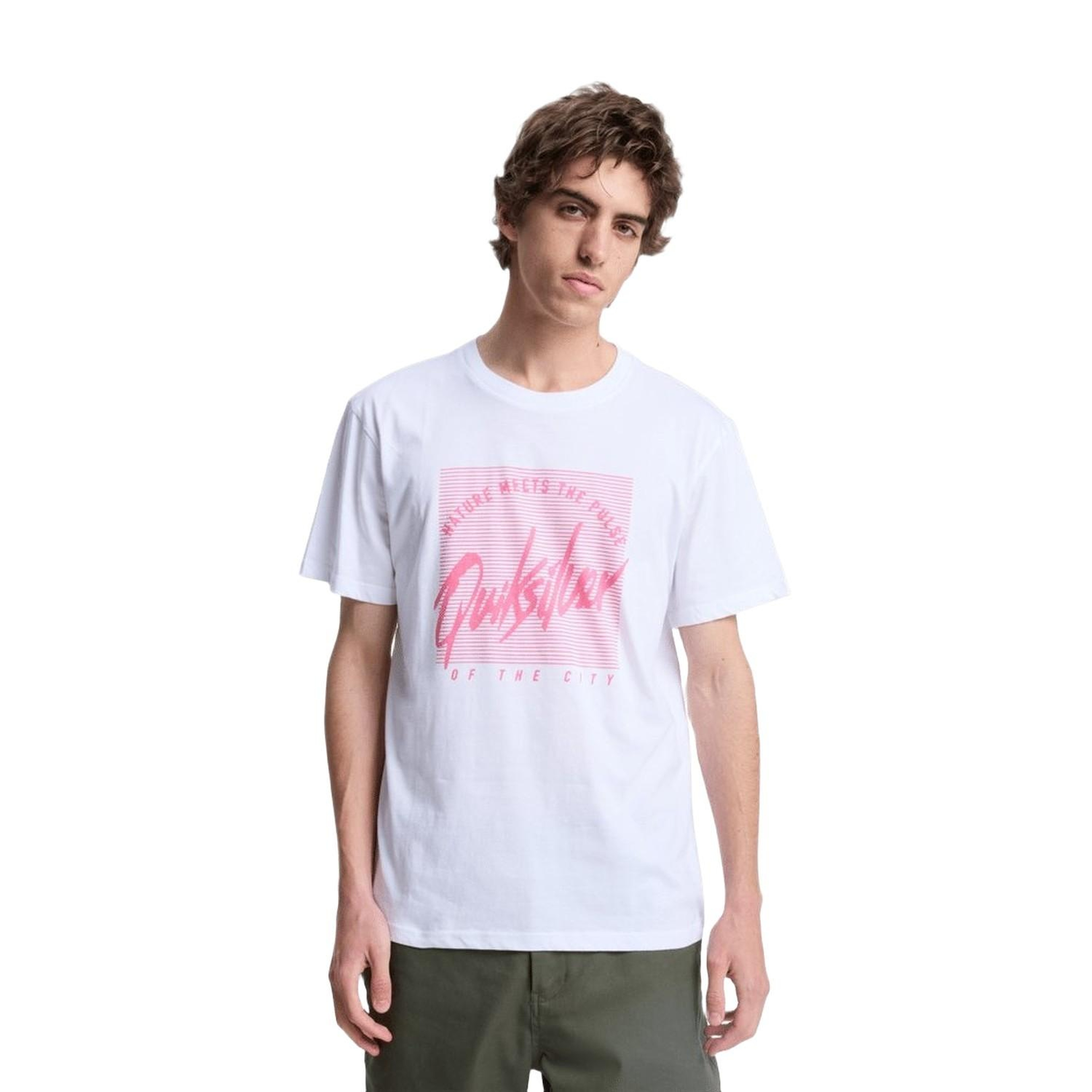 Quiksilver Retro Mood Erkek Beyaz Tişört