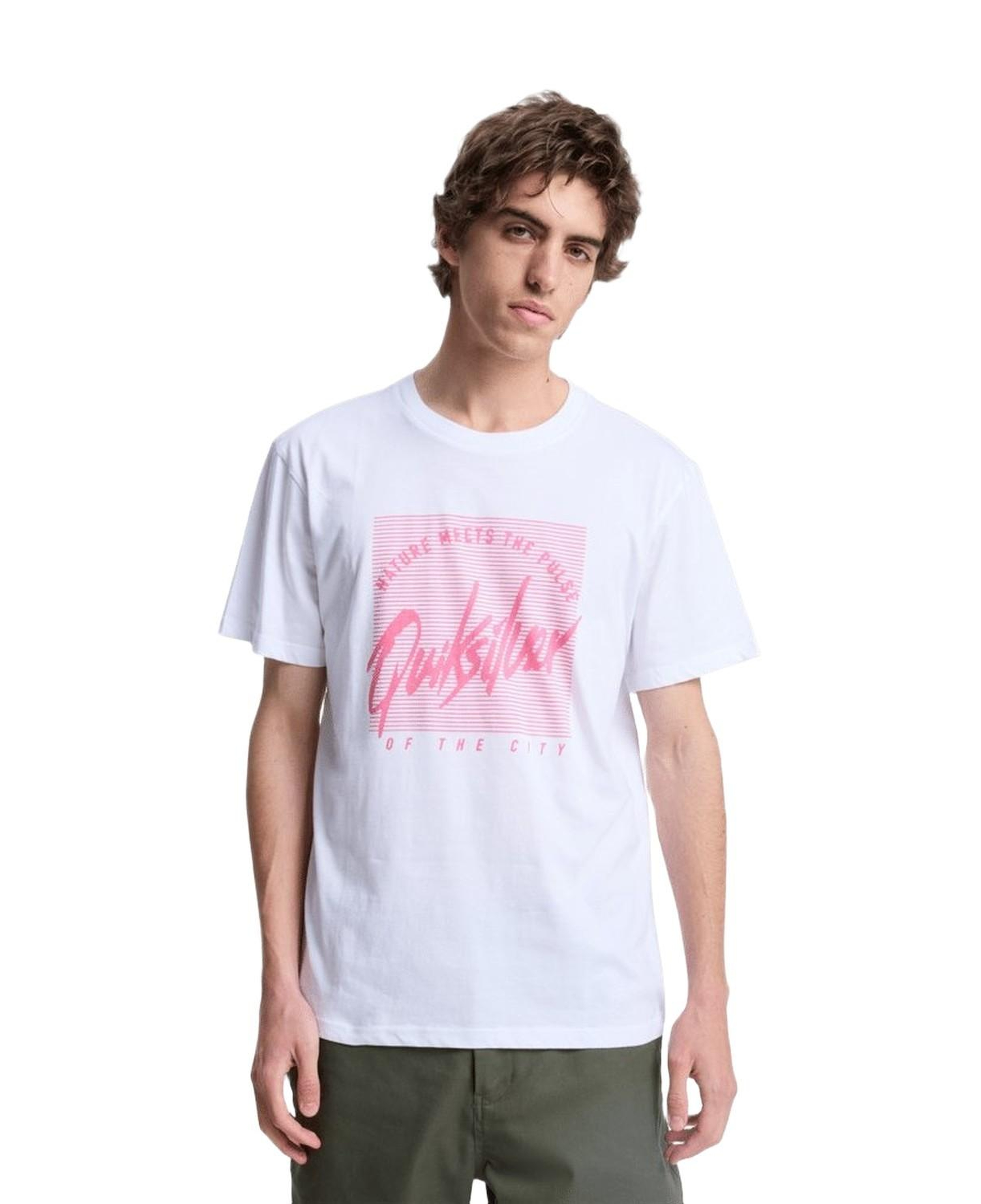 Quiksilver Retro Mood Erkek Beyaz Tişört