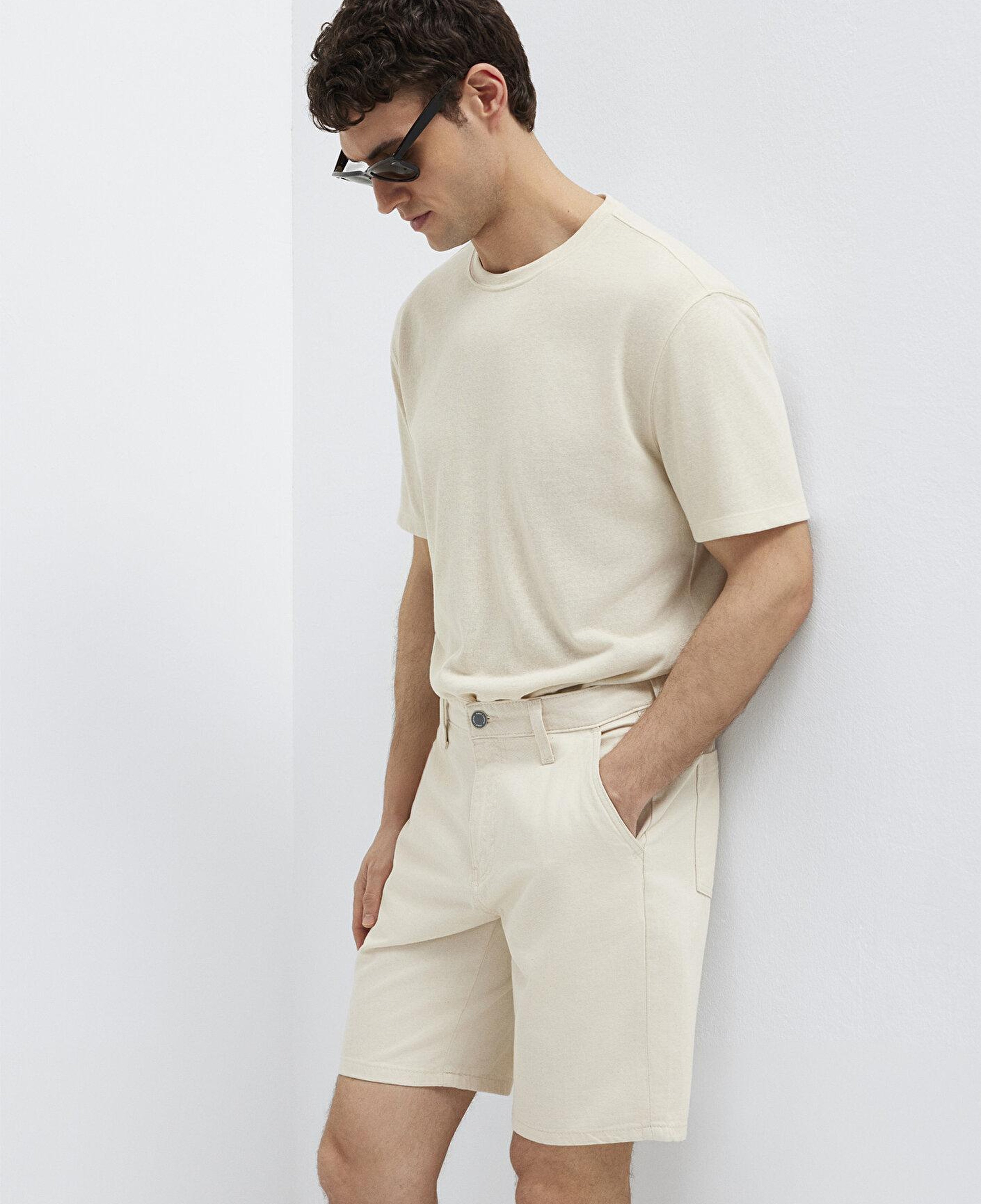 Mavi Bej Tişört Loose Fit / Bol Rahat Kesim 0613322-70134