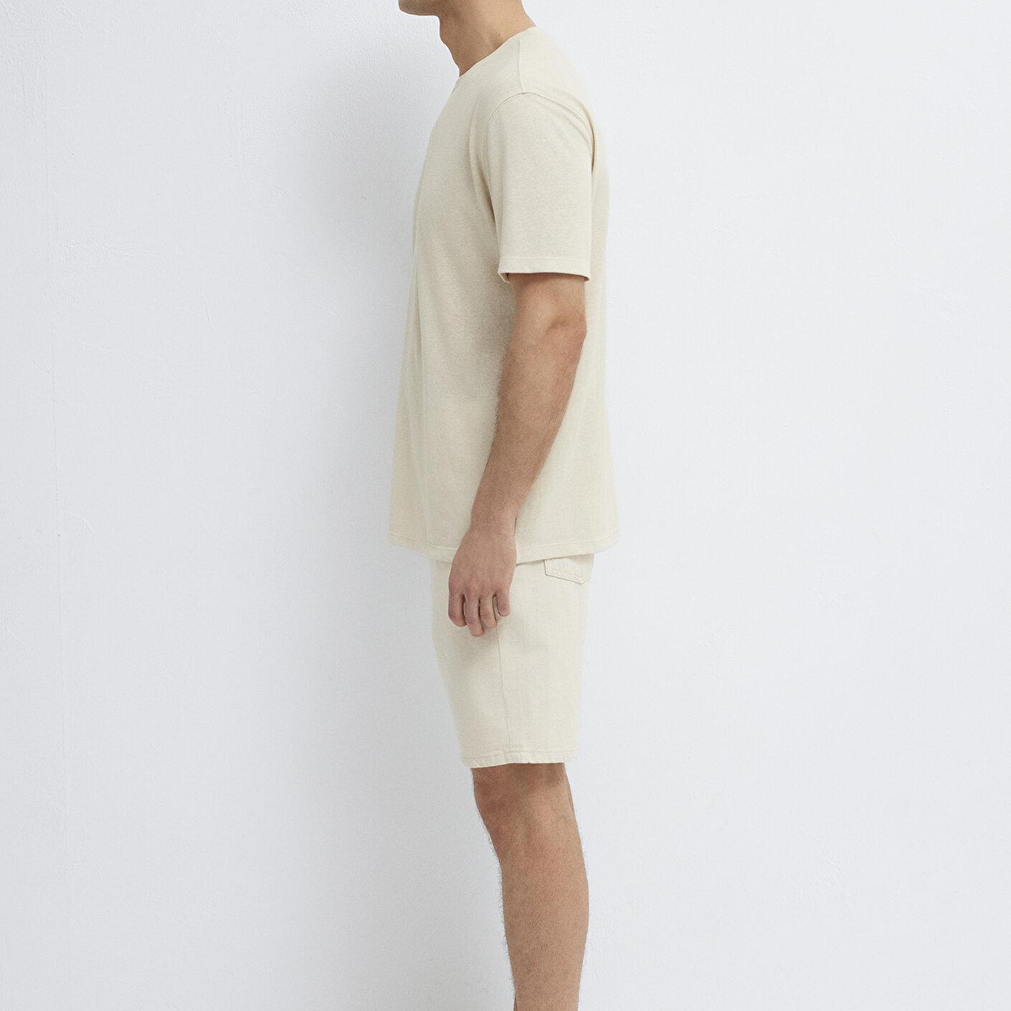 Mavi Bej Tişört Loose Fit / Bol Rahat Kesim 0613322-70134