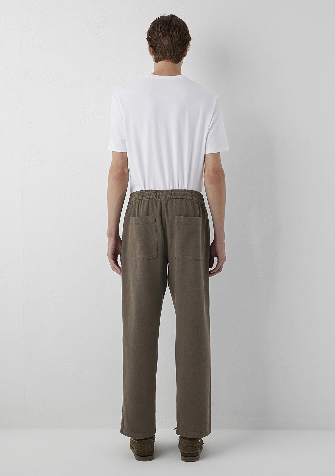Mavi Keten (Tencel TM) Lyocell Karışımlı Kahverengi Jogger Pantolon 0010628-70376