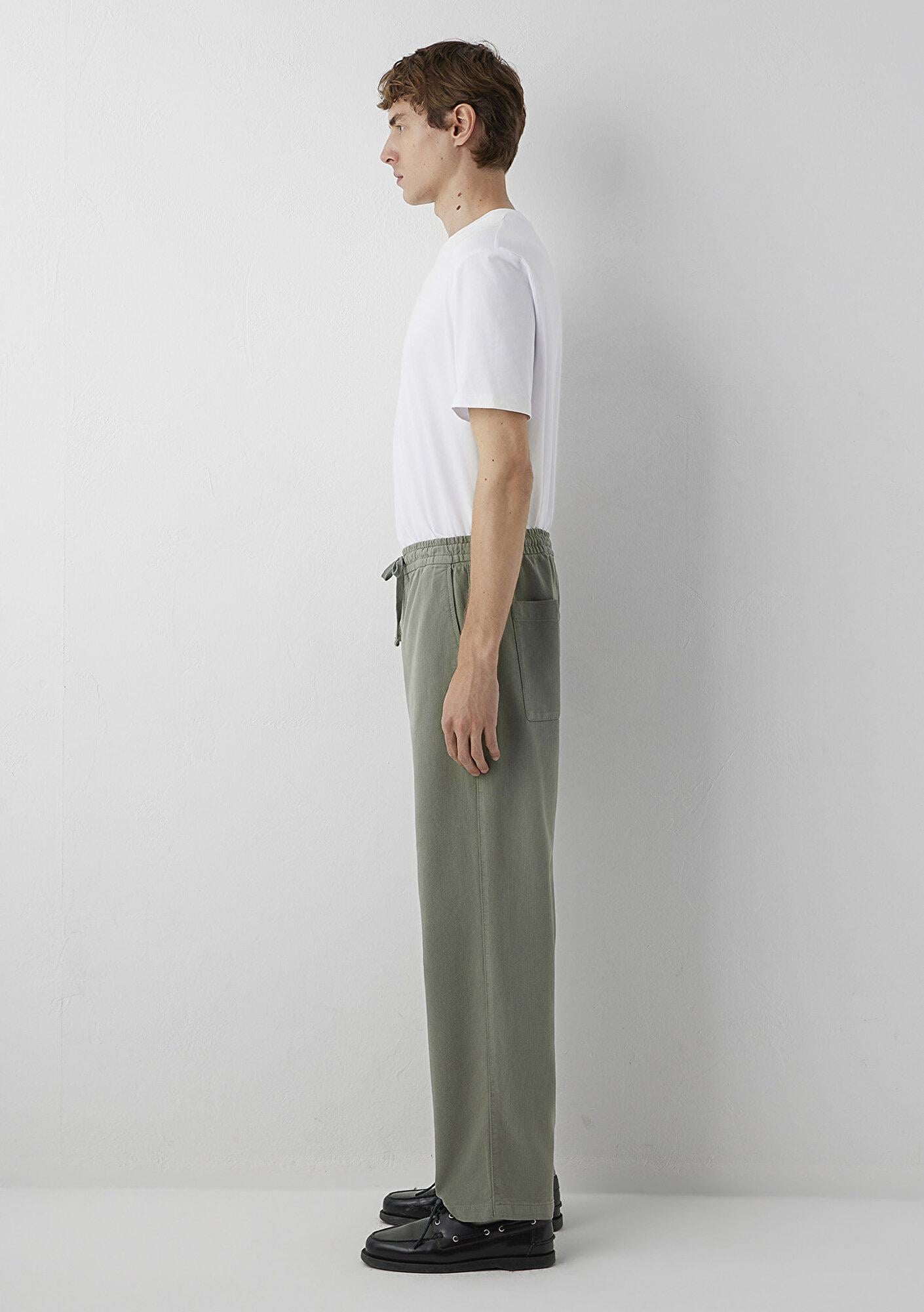 Mavi Keten (Tencel TM) Lyocell Karışımlı Haki Jogger Pantolon 0010628-80692