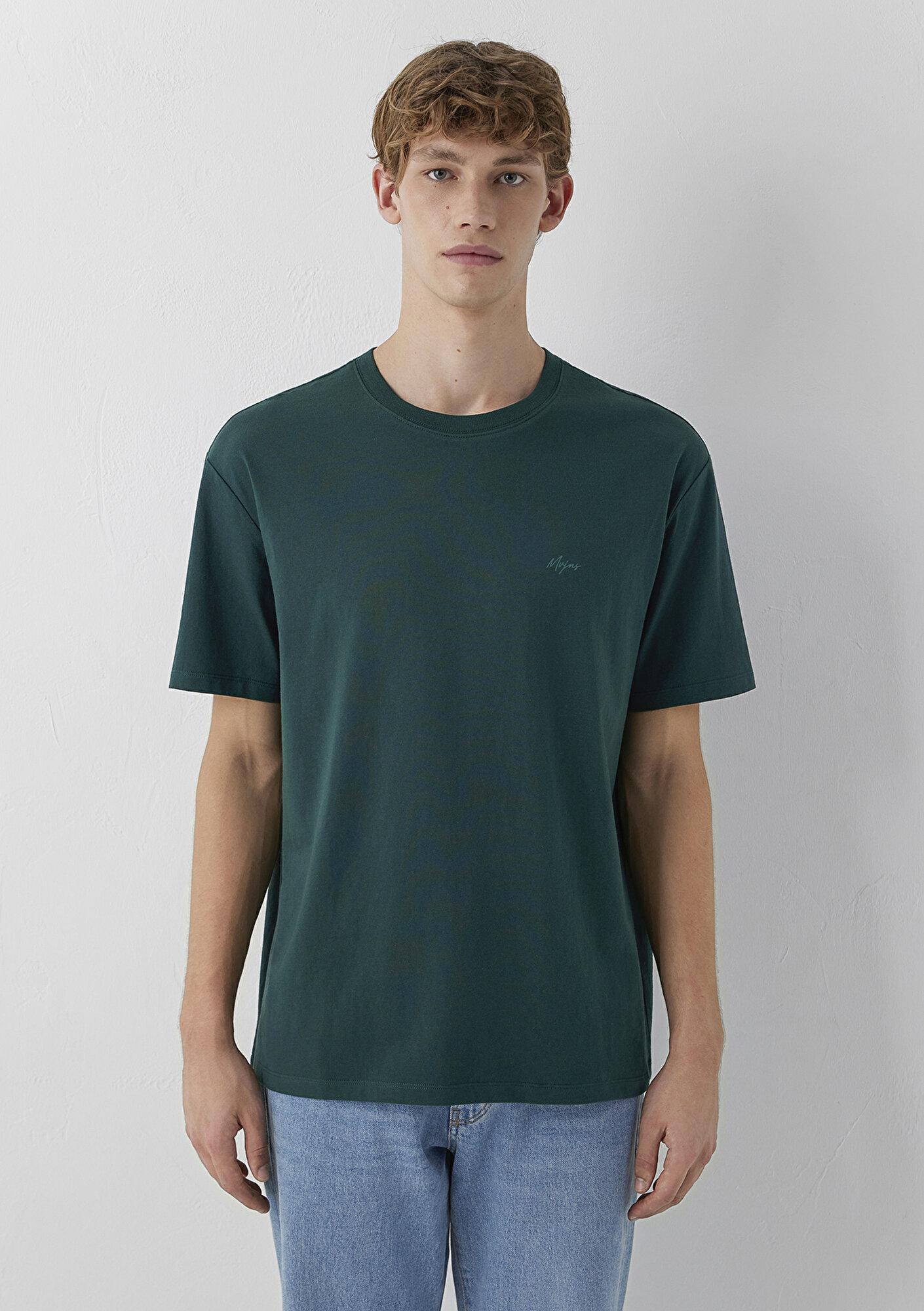 Mavi Mvjns Yeşil Basic Tişört Loose Fit / Bol Rahat Kesim 0613680-85173