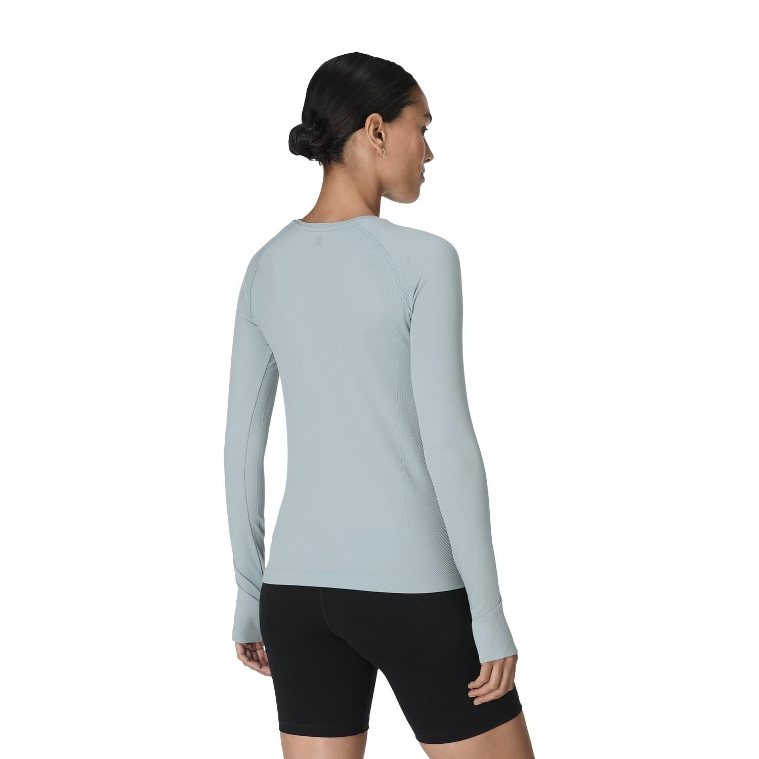 Sweaty Betty Athlete Seamless Long Sleeve Kadın Mavi Tank Top