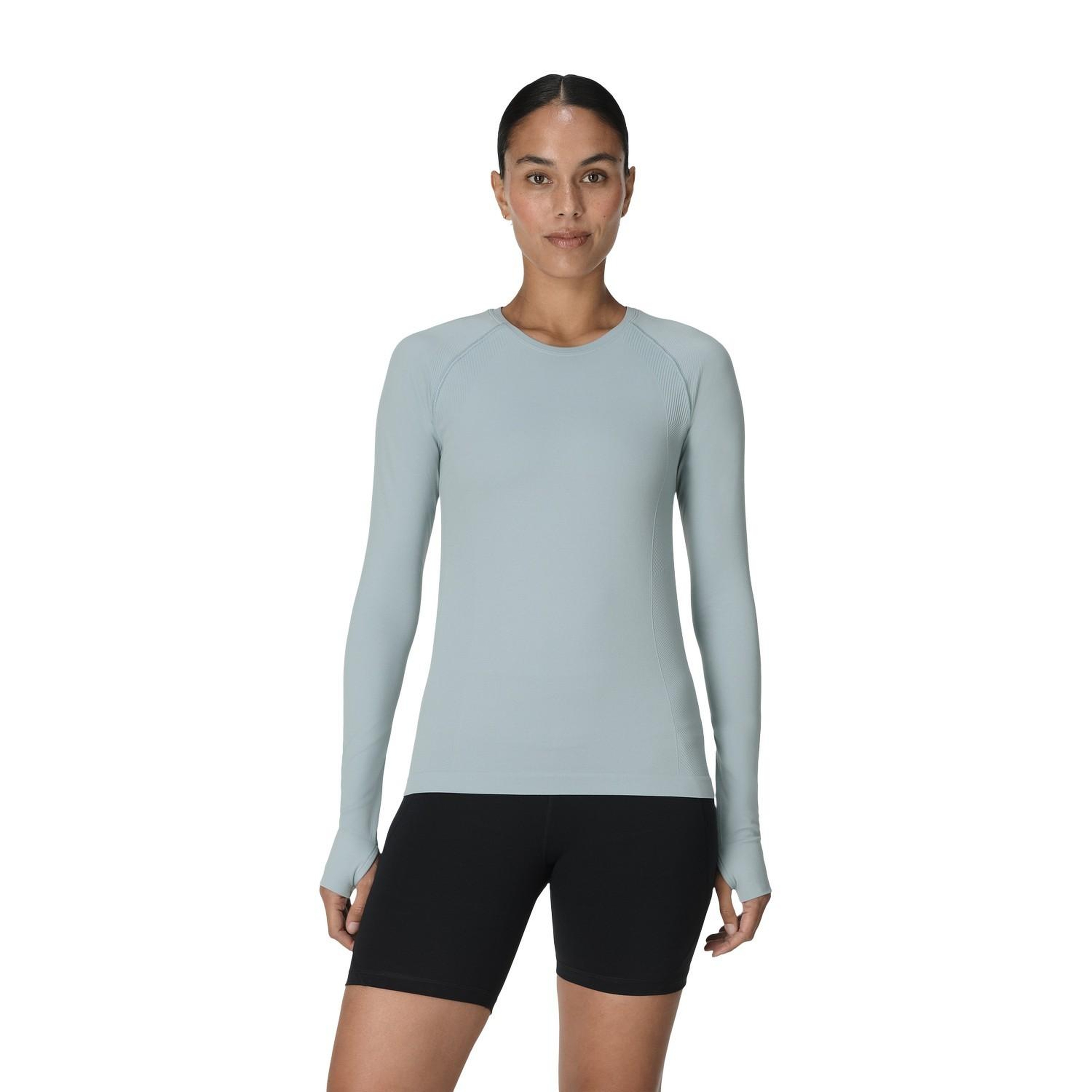 Sweaty Betty Athlete Seamless Long Sleeve Kadın Mavi Tank Top
