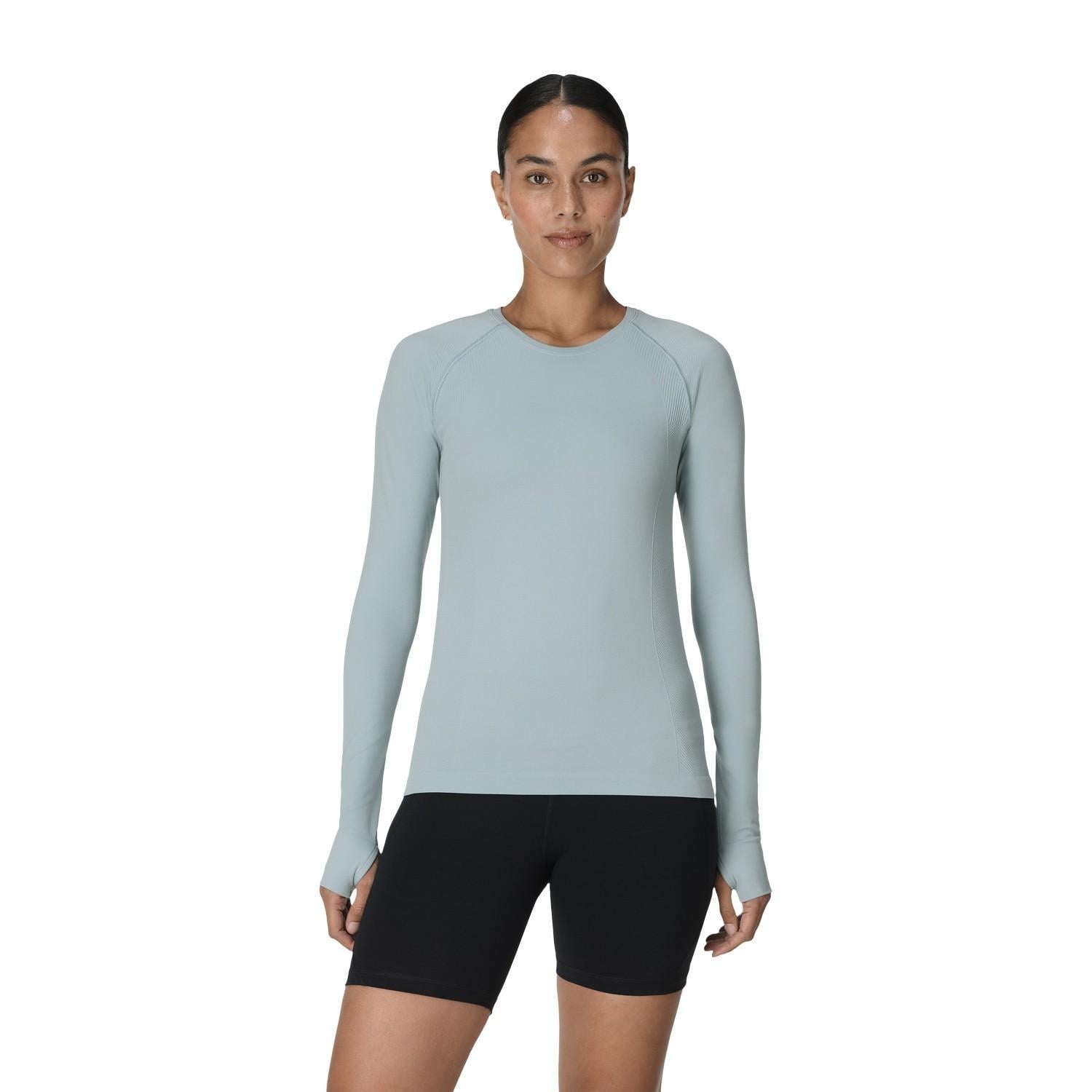 Sweaty Betty Athlete Seamless Long Sleeve Kadın Mavi Tank Top
