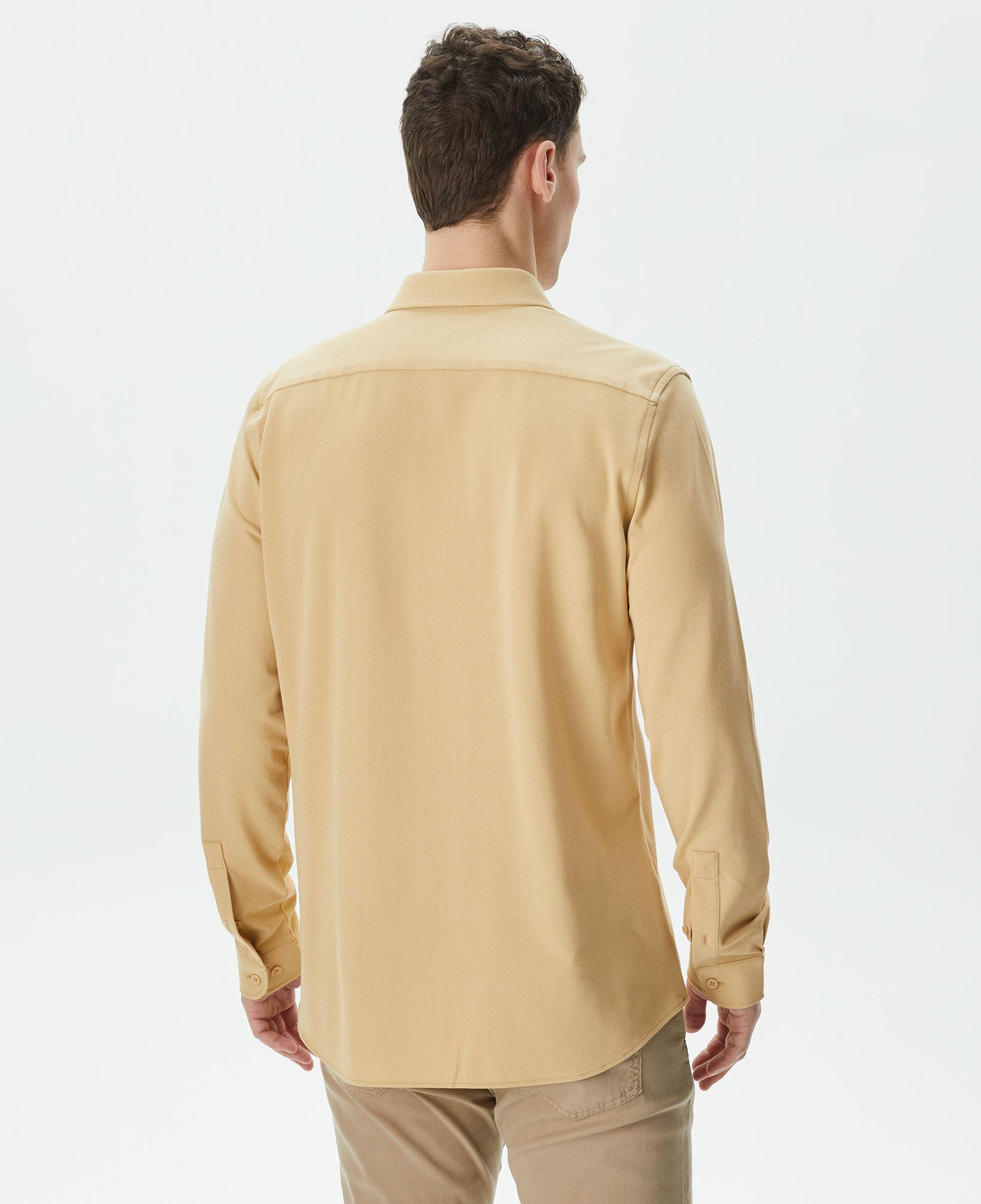 Erkek Slim Fit Bej Gömlek