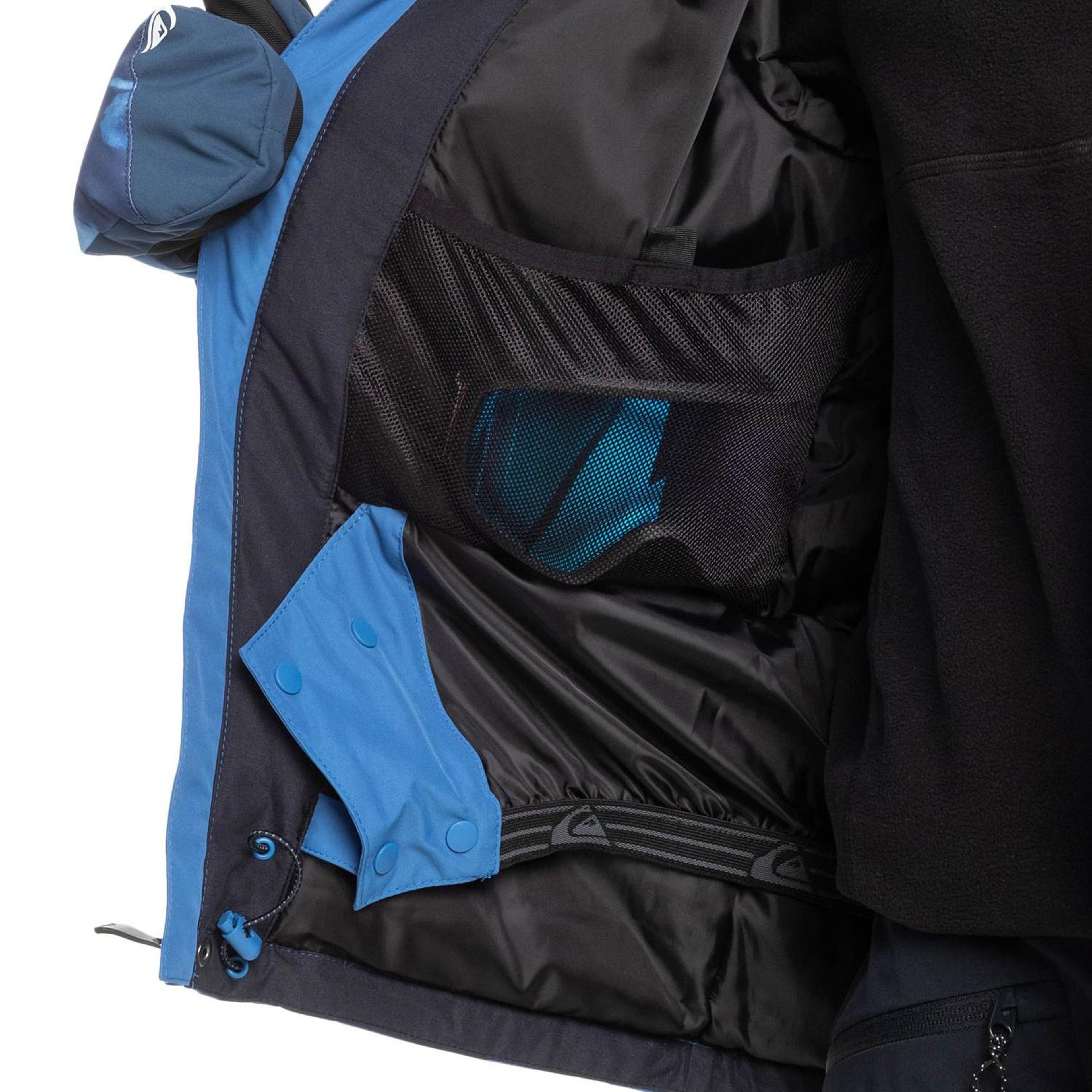 Quiksilver Mission Solid Youth Erkek Çocuk Mavi Snowboard Ceketi