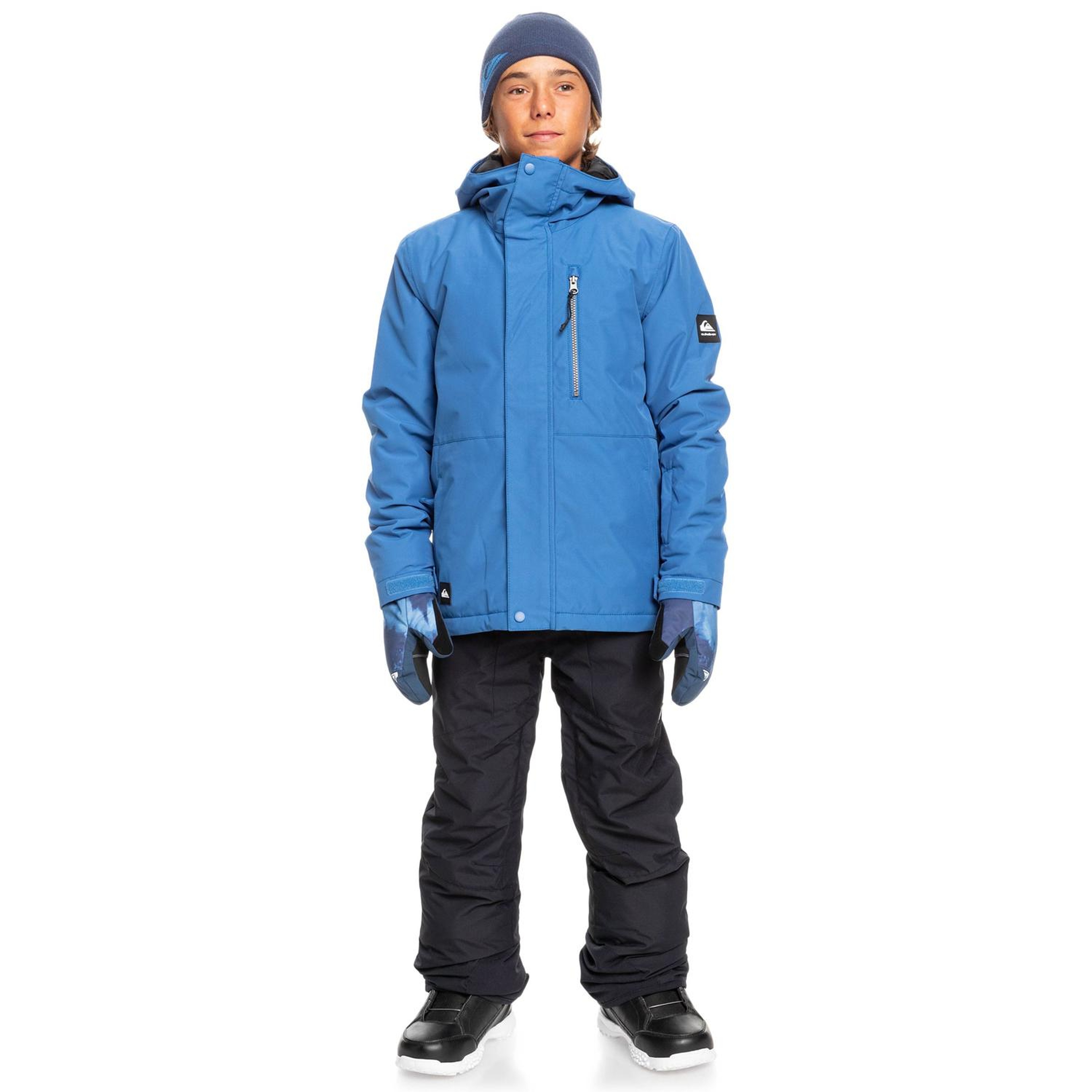 Quiksilver Mission Solid Youth Erkek Çocuk Mavi Snowboard Ceketi